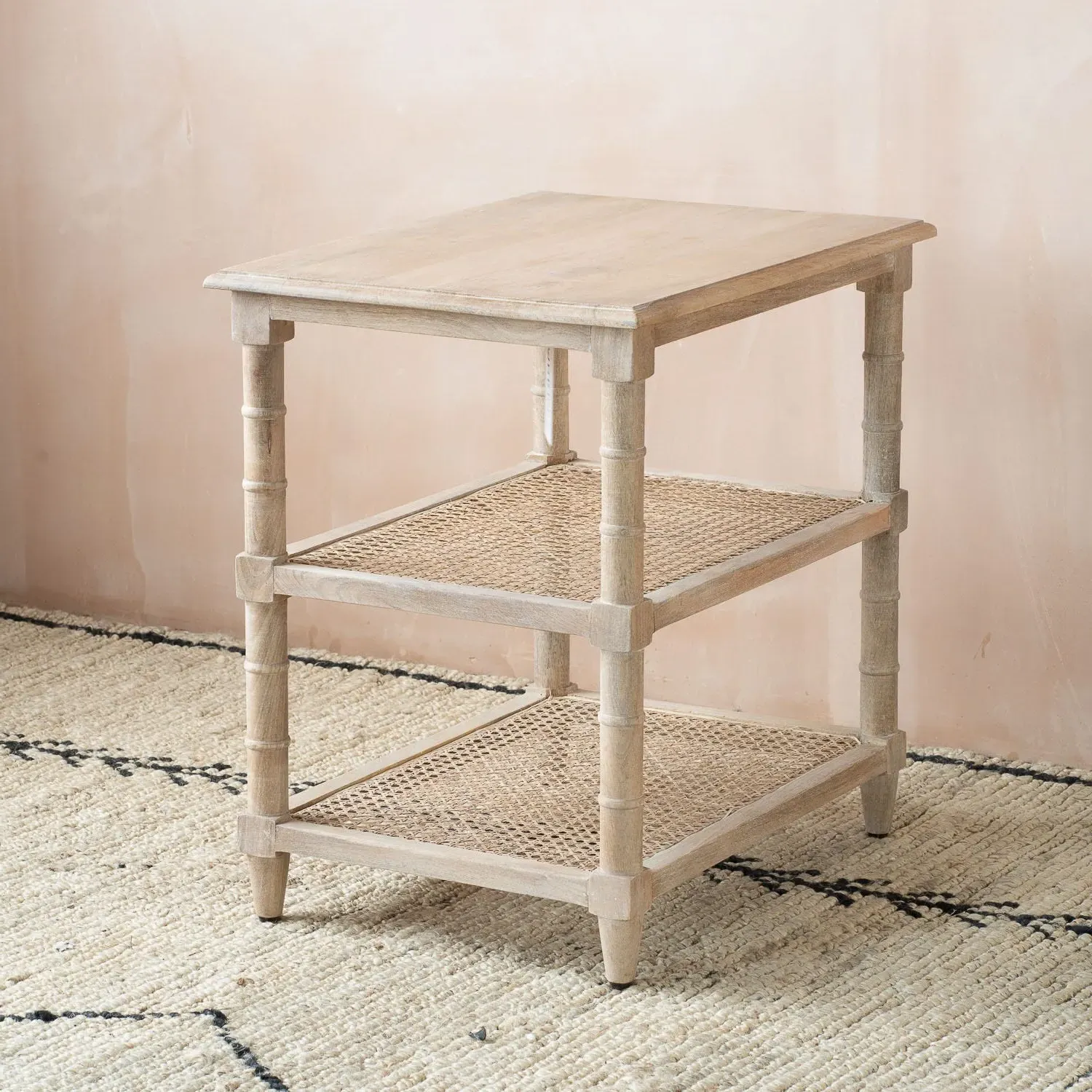 Bamboo Bedside Table - Mango Wood