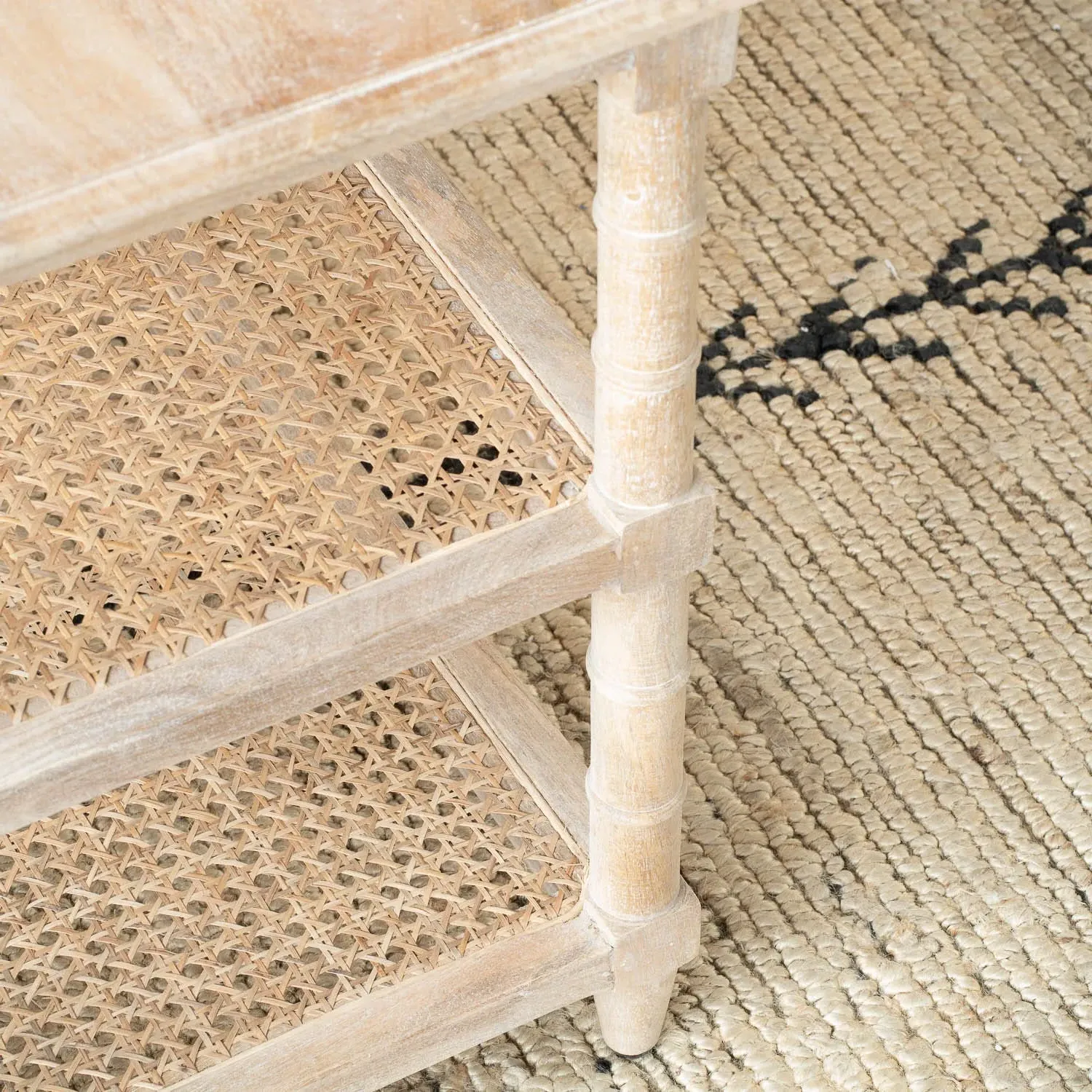 Bamboo Bedside Table - Mango Wood