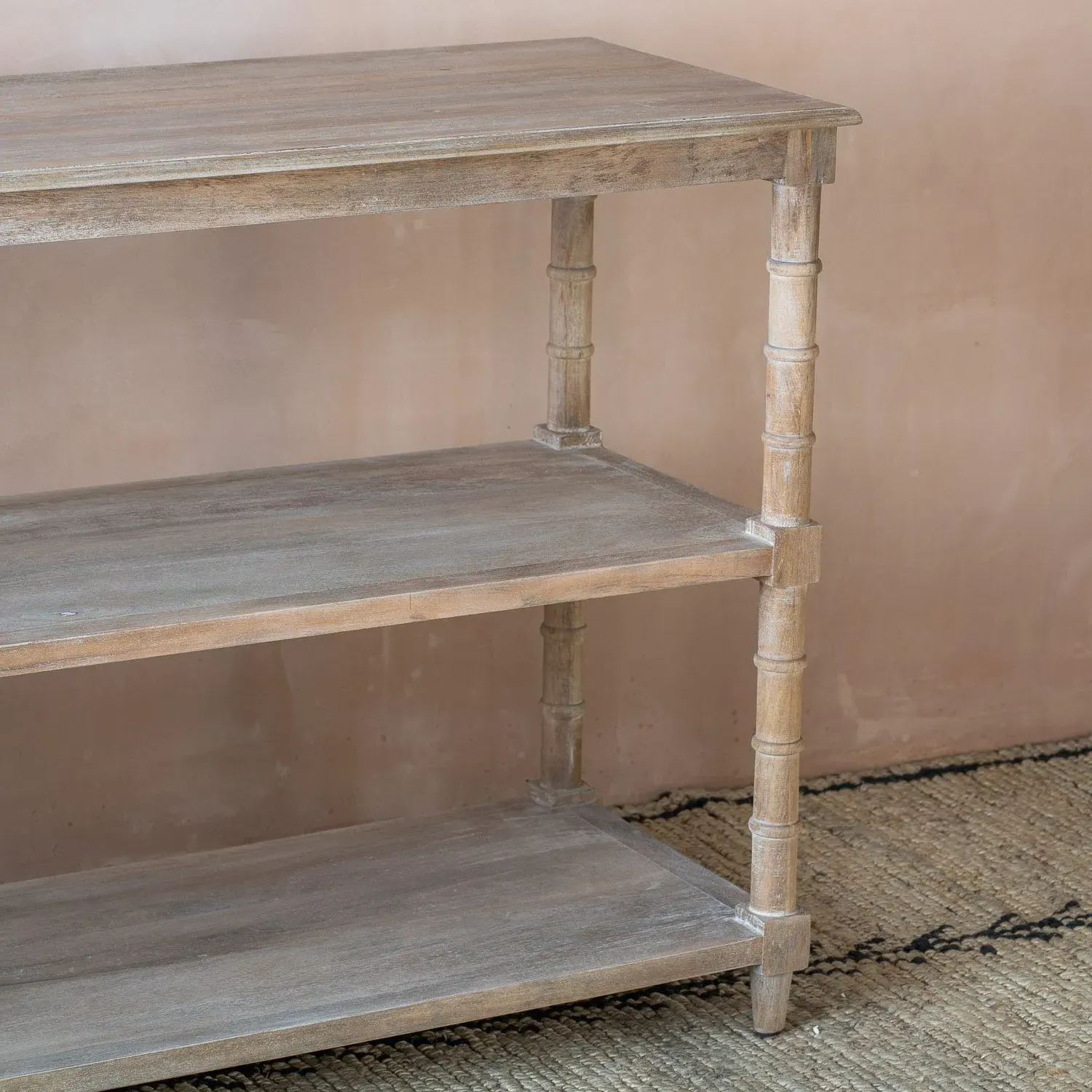 Bamboo Console Table - Mango Wood