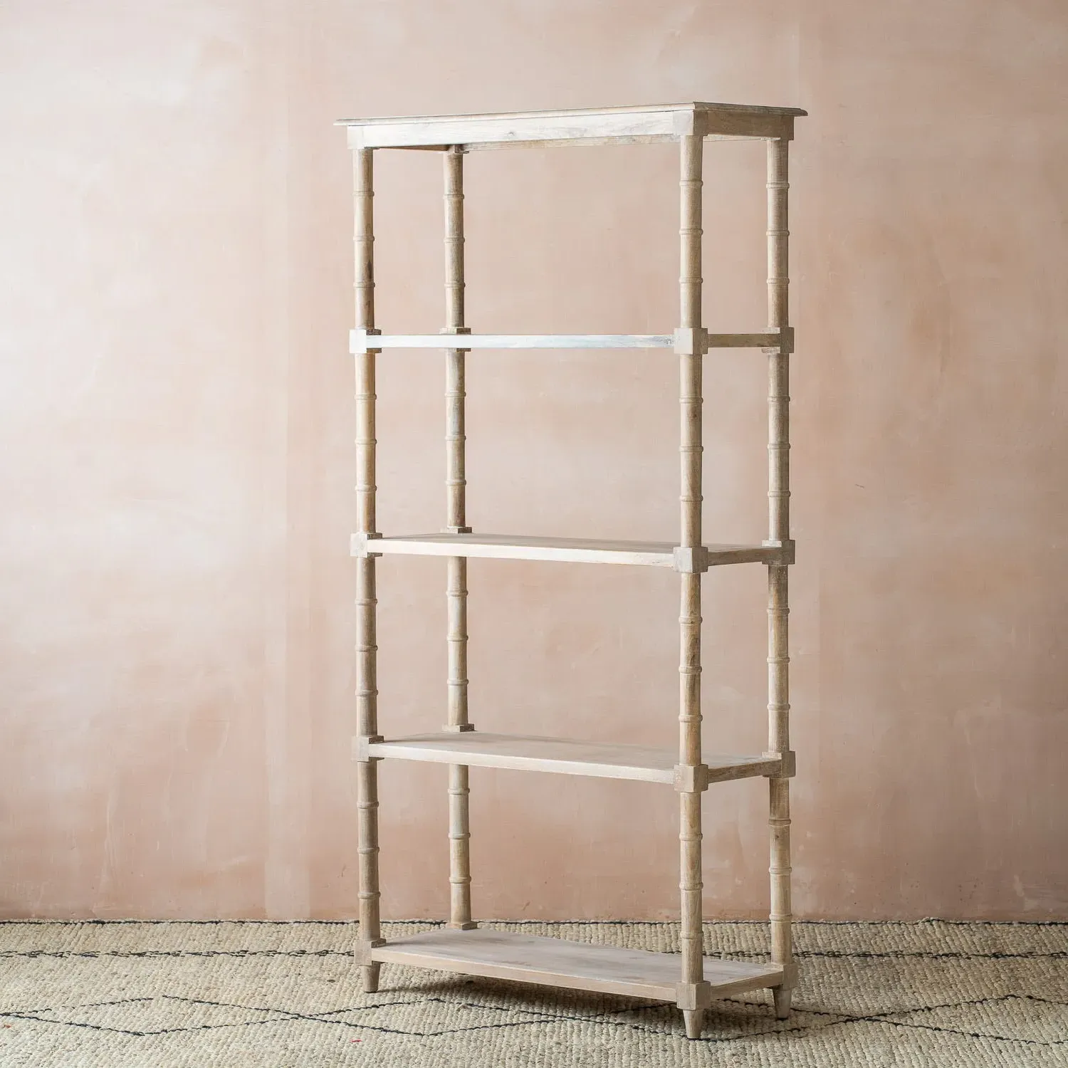 Bamboo Shelving Unit - Mango Wood