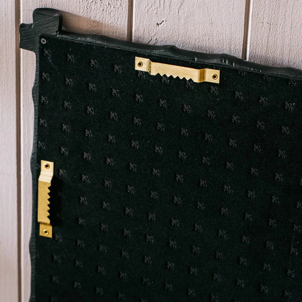 Bamboo Wall Mirror - Black, Resin