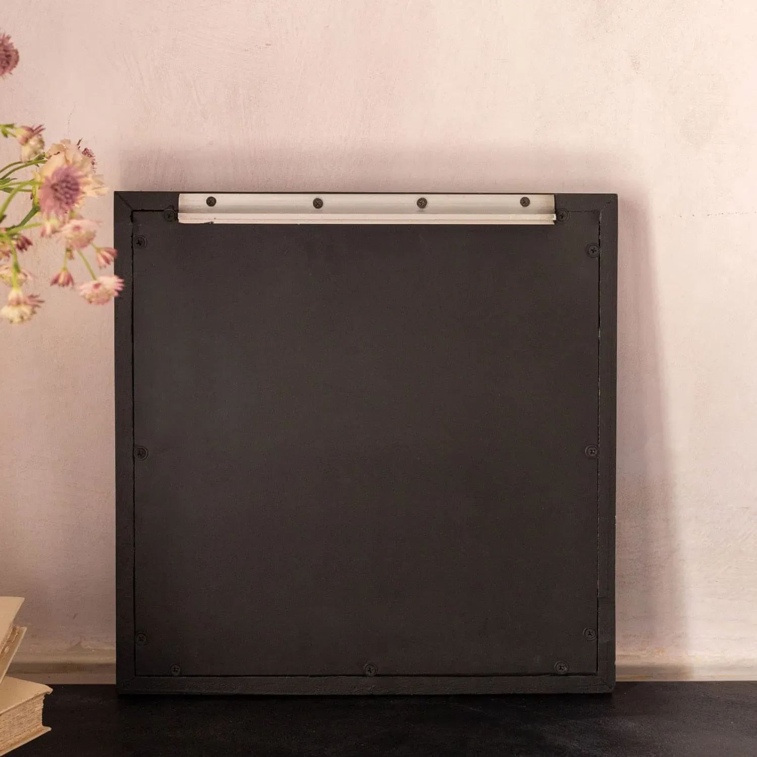 Barnaby Square Wall Mirror - Black, Mango Wood