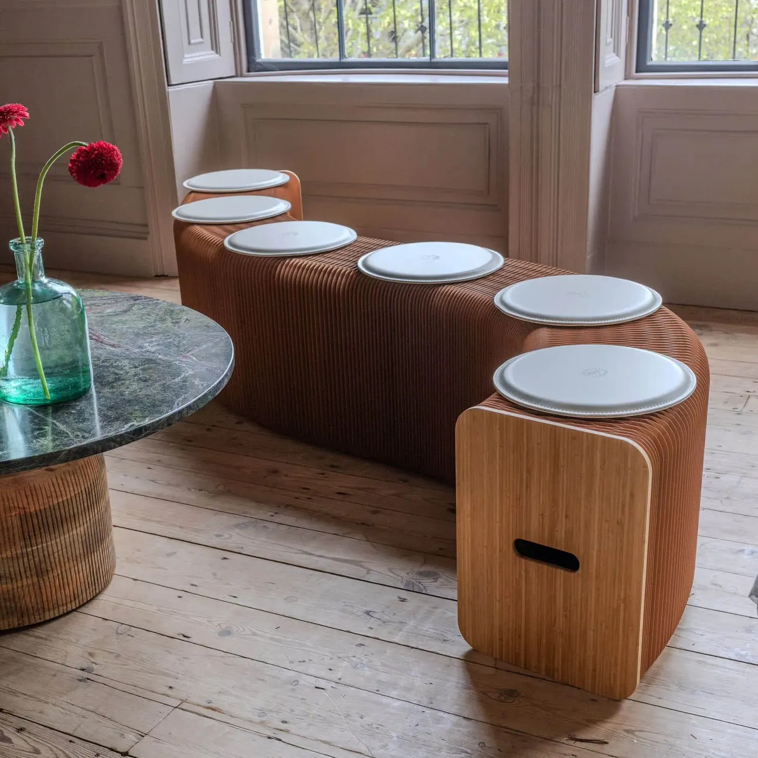 Baxter Extendable Bench with Storage - White image