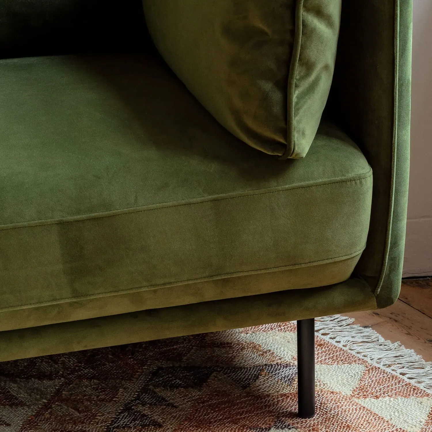 Bayler Armchair - Moss Green, Velvet