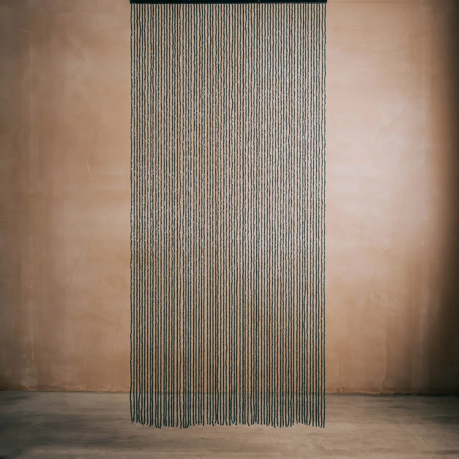 Beaded Curtain - Dark Grey, Wood image