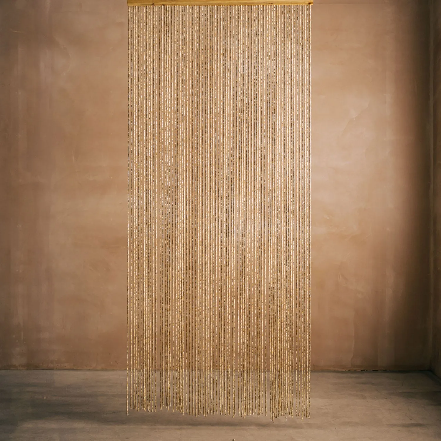 Beaded Curtain - Natural, Wood