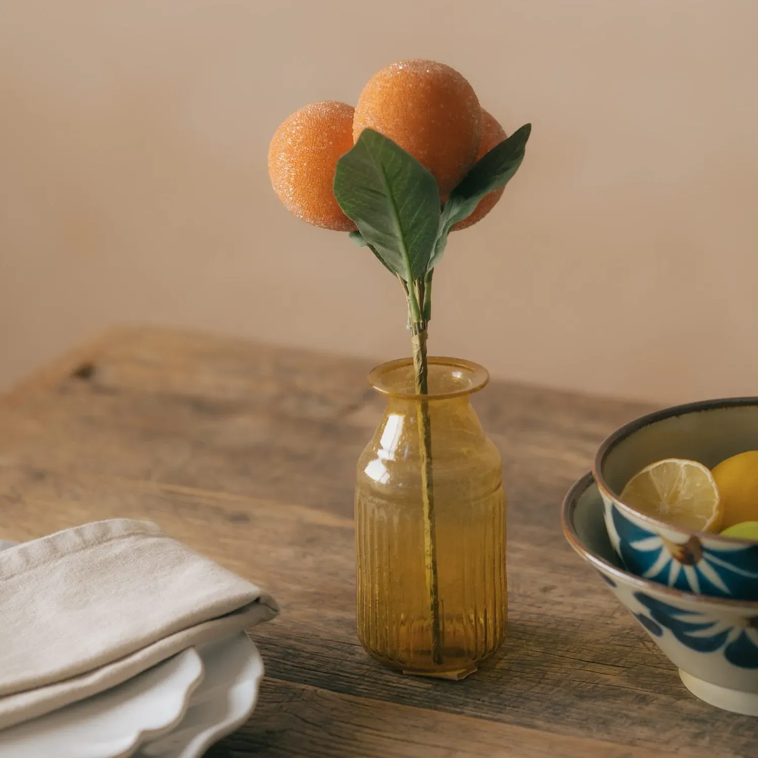Beaded Orange Pick - Plastic, Wire
