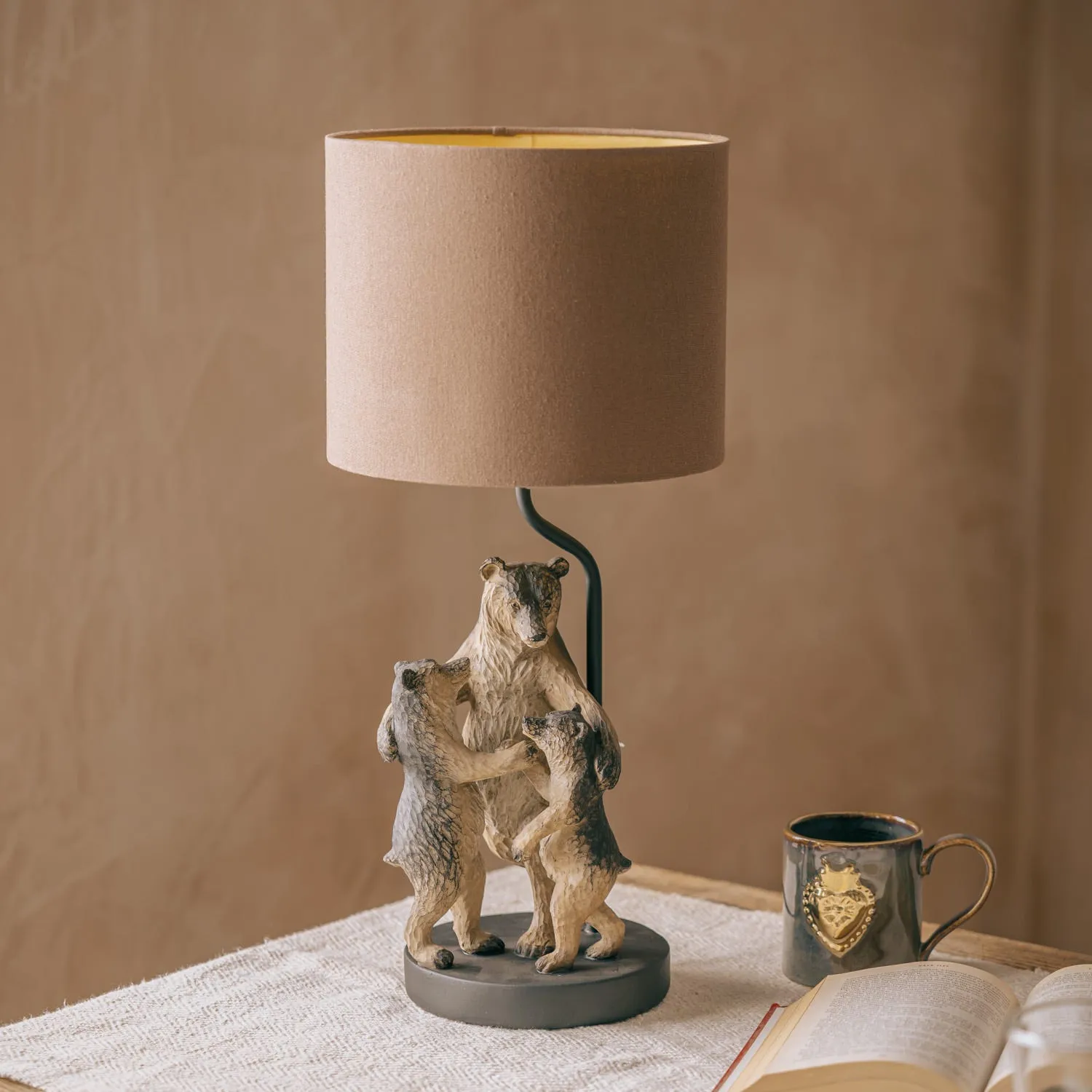 Bear Family Table Lamp - Resin