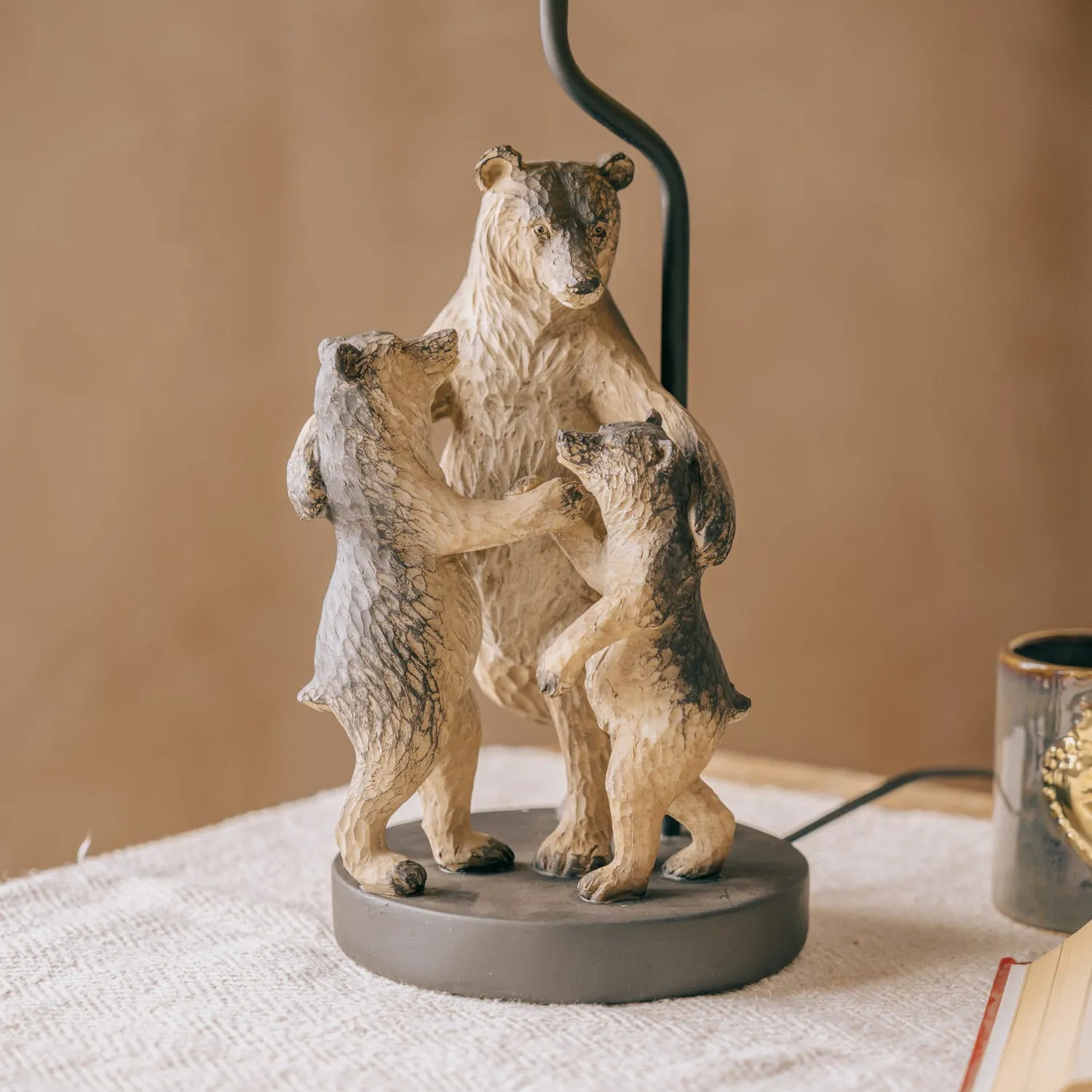 Bear Family Table Lamp - Resin