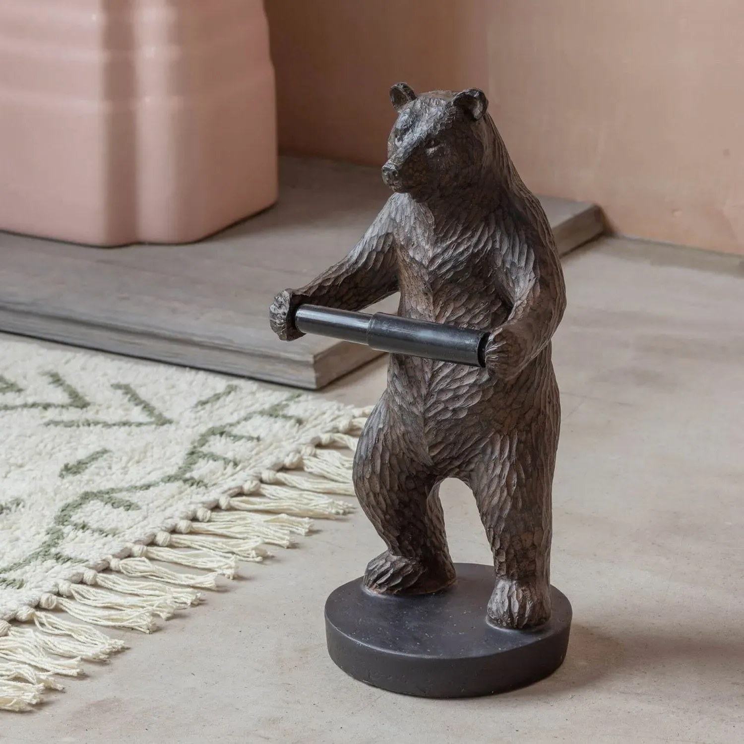 Bear Loo Roll Holder - Resin