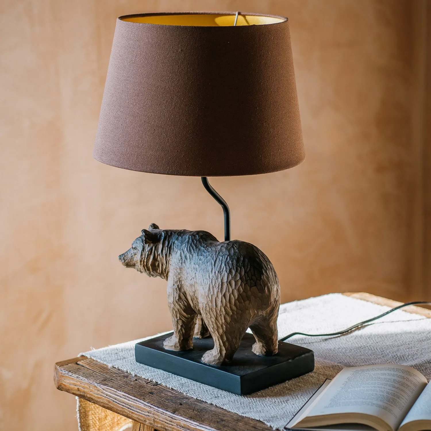 Bear Table Lamp - Brown