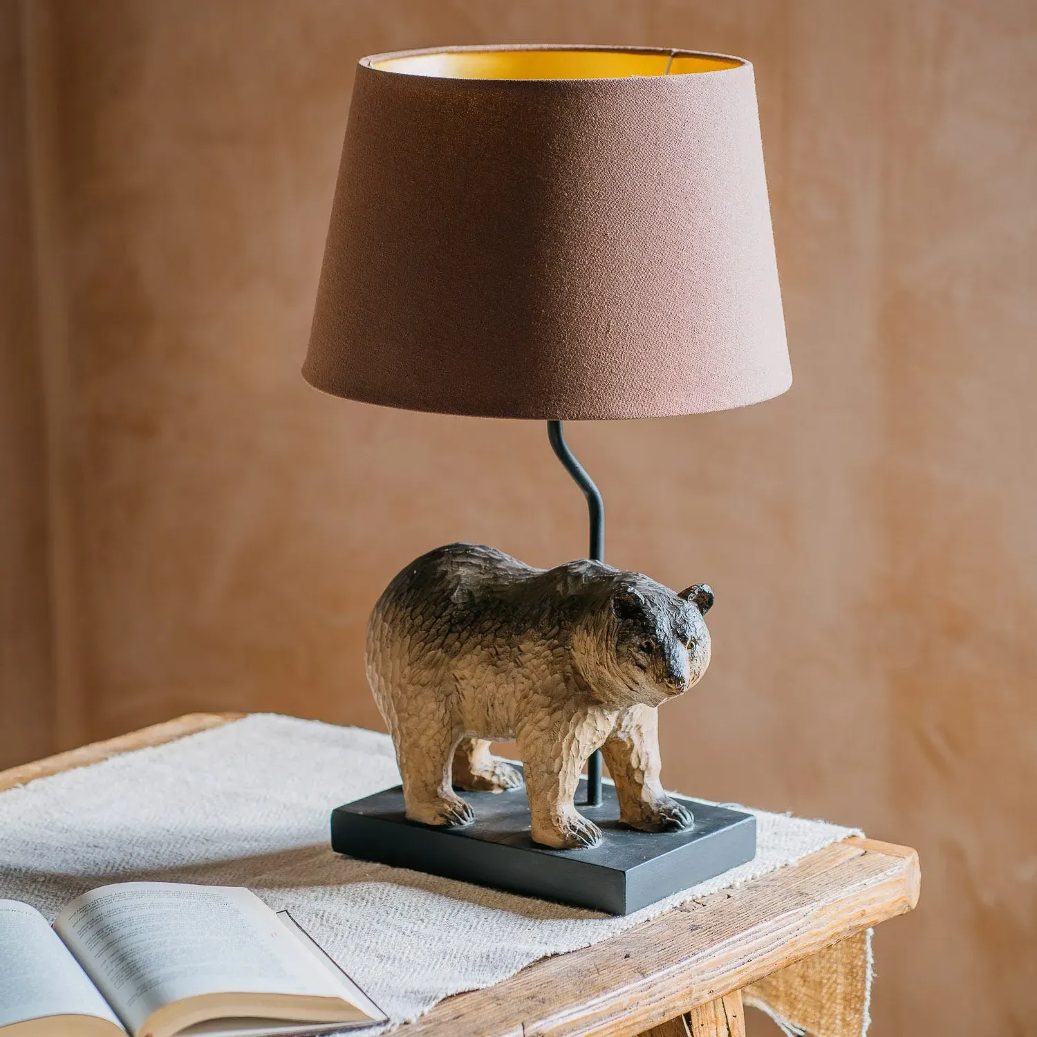 Bear Table Lamp - Brown