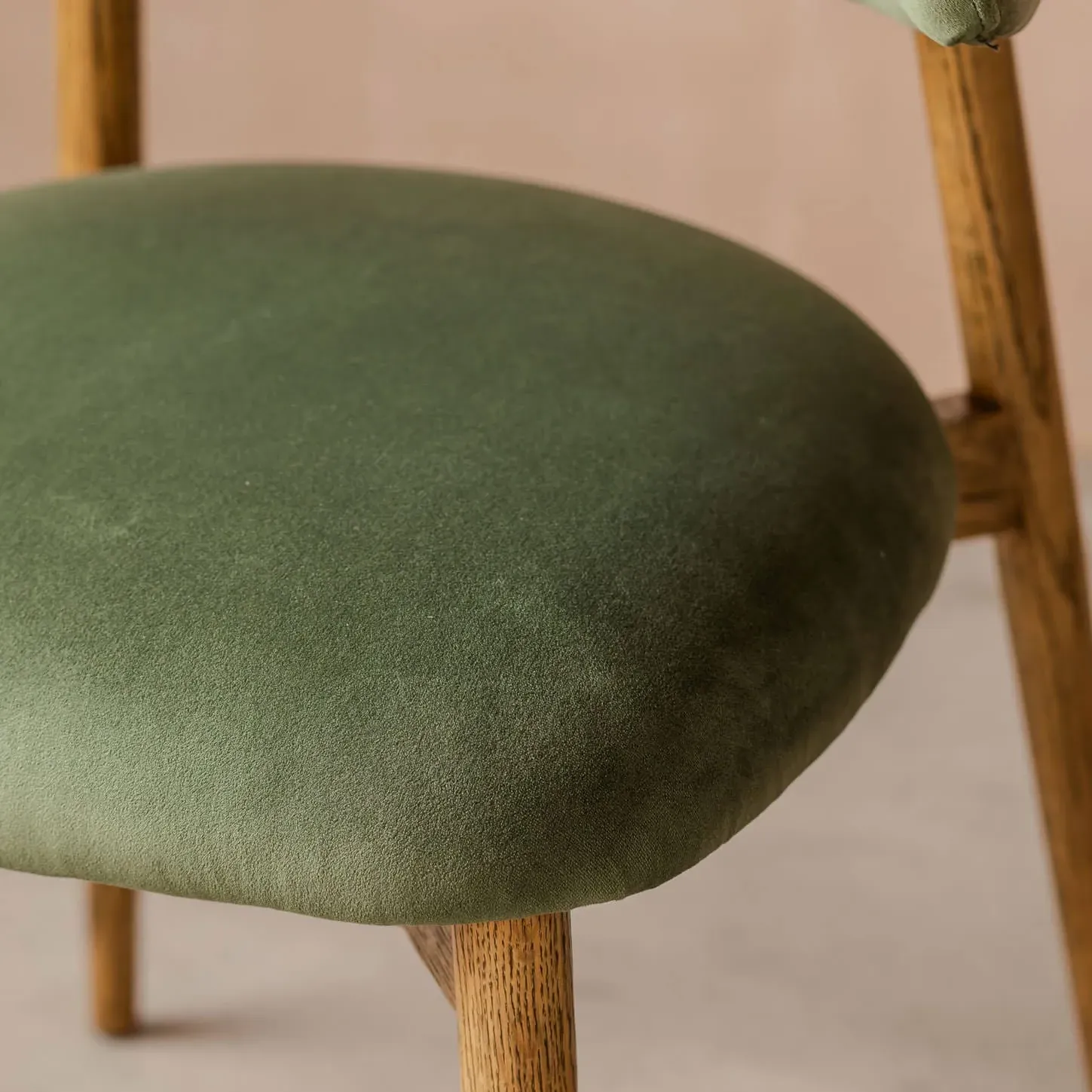 Beaufort Dining Chair - Moss Green, Velvet