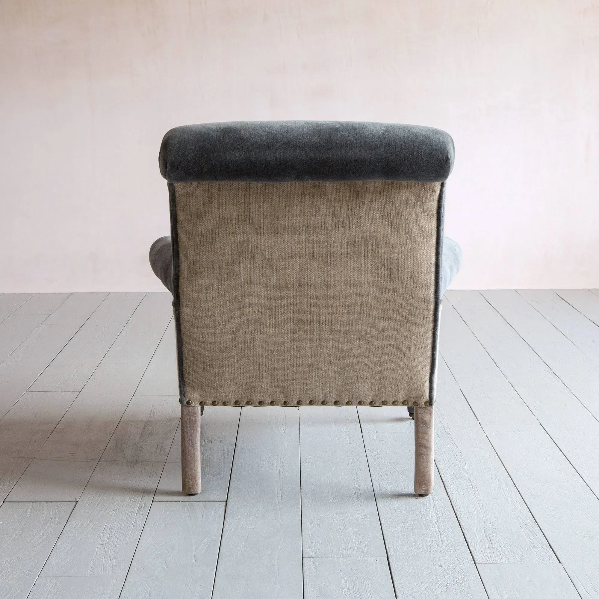 Bella Armchair - Grey, Velvet