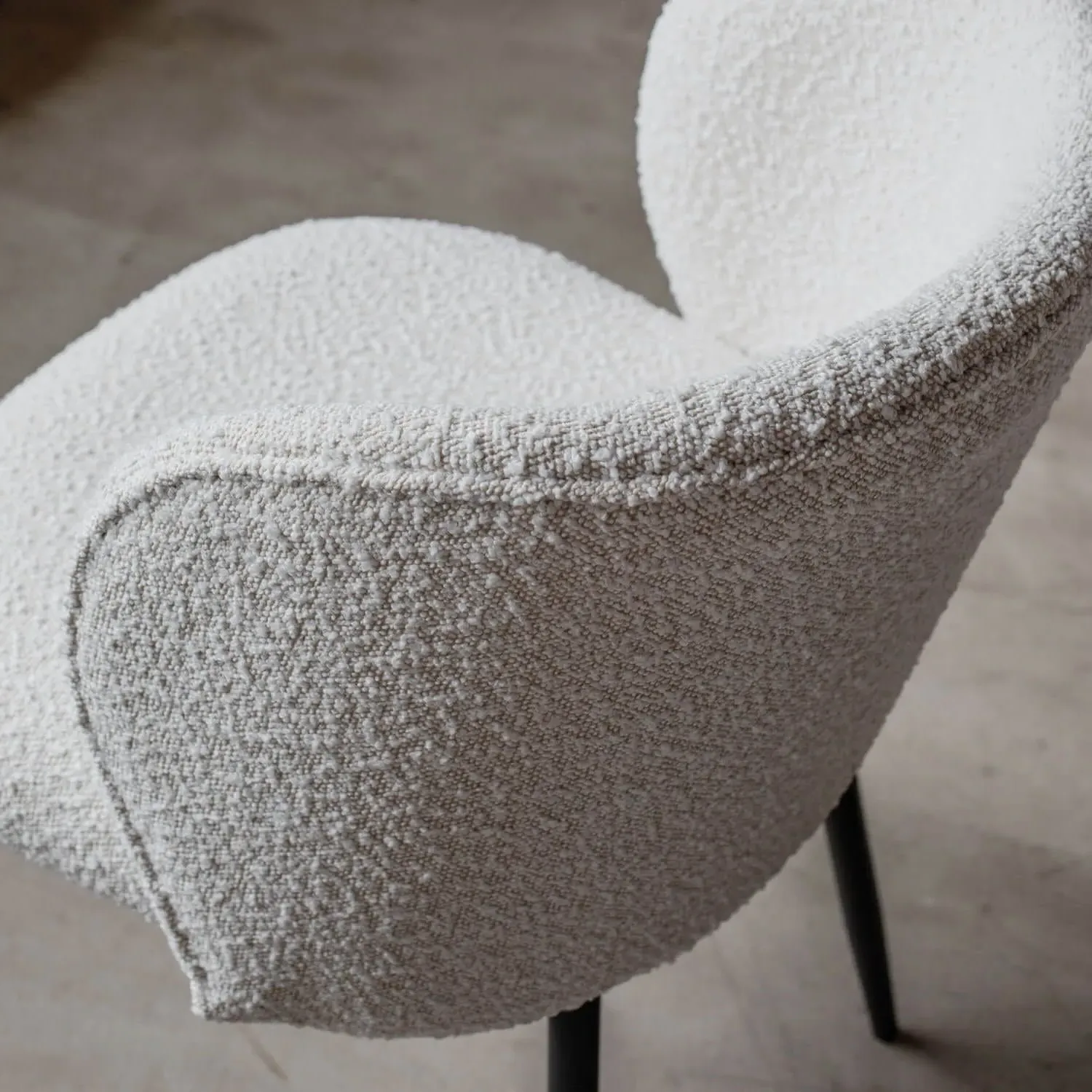 Benji Boucle Dining Chairs Set of 2 - Cream