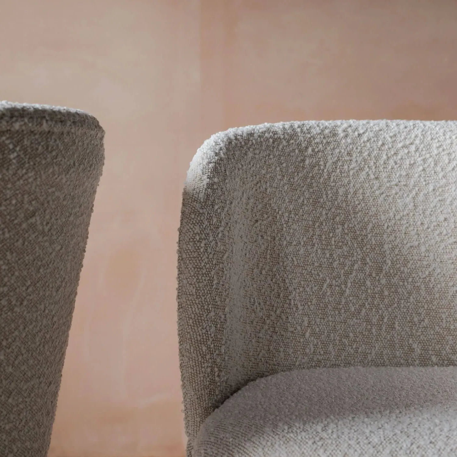 Benji Boucle Dining Chairs Set of 2 - Cream