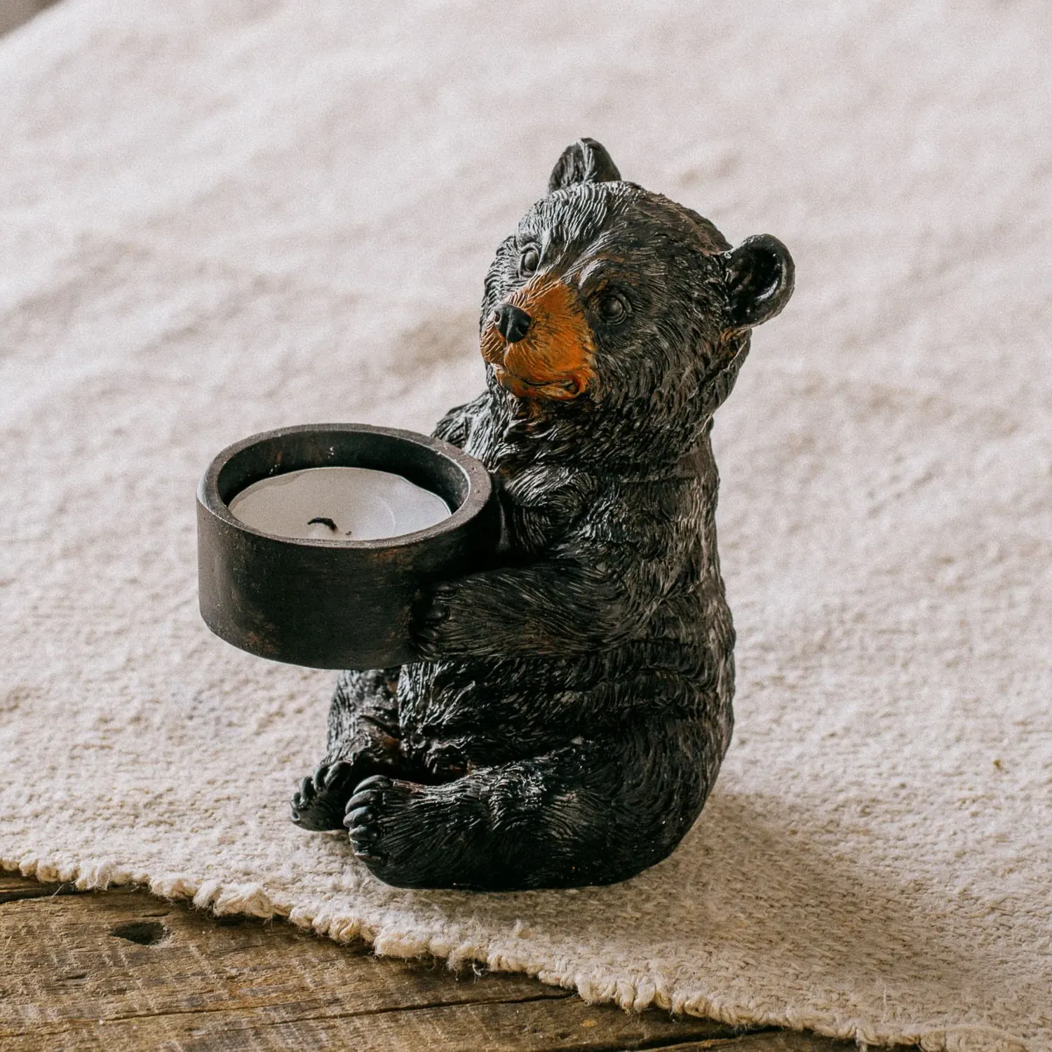 Benny the Bear Tealight Holder - Resin