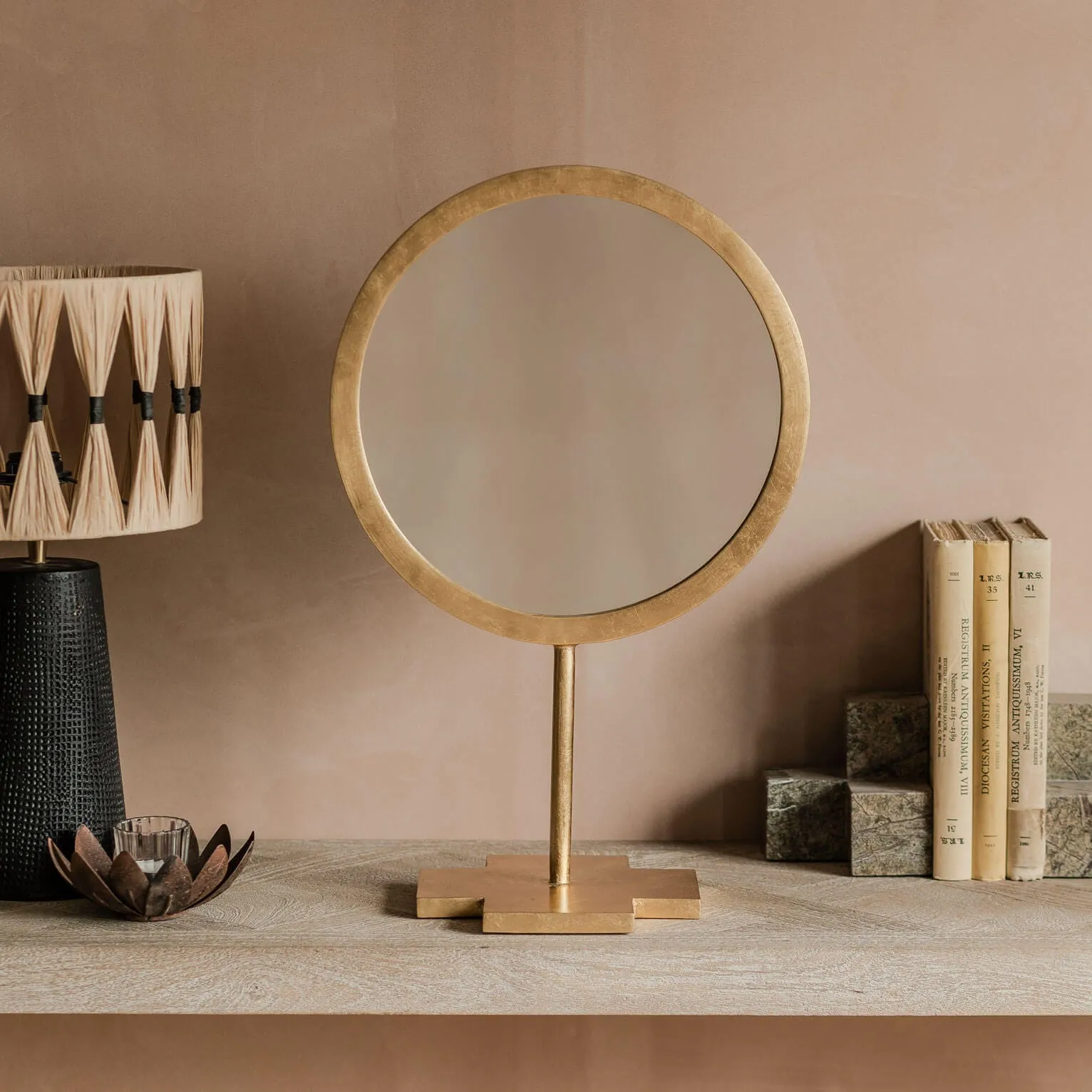 Berti Table Mirror - Gold