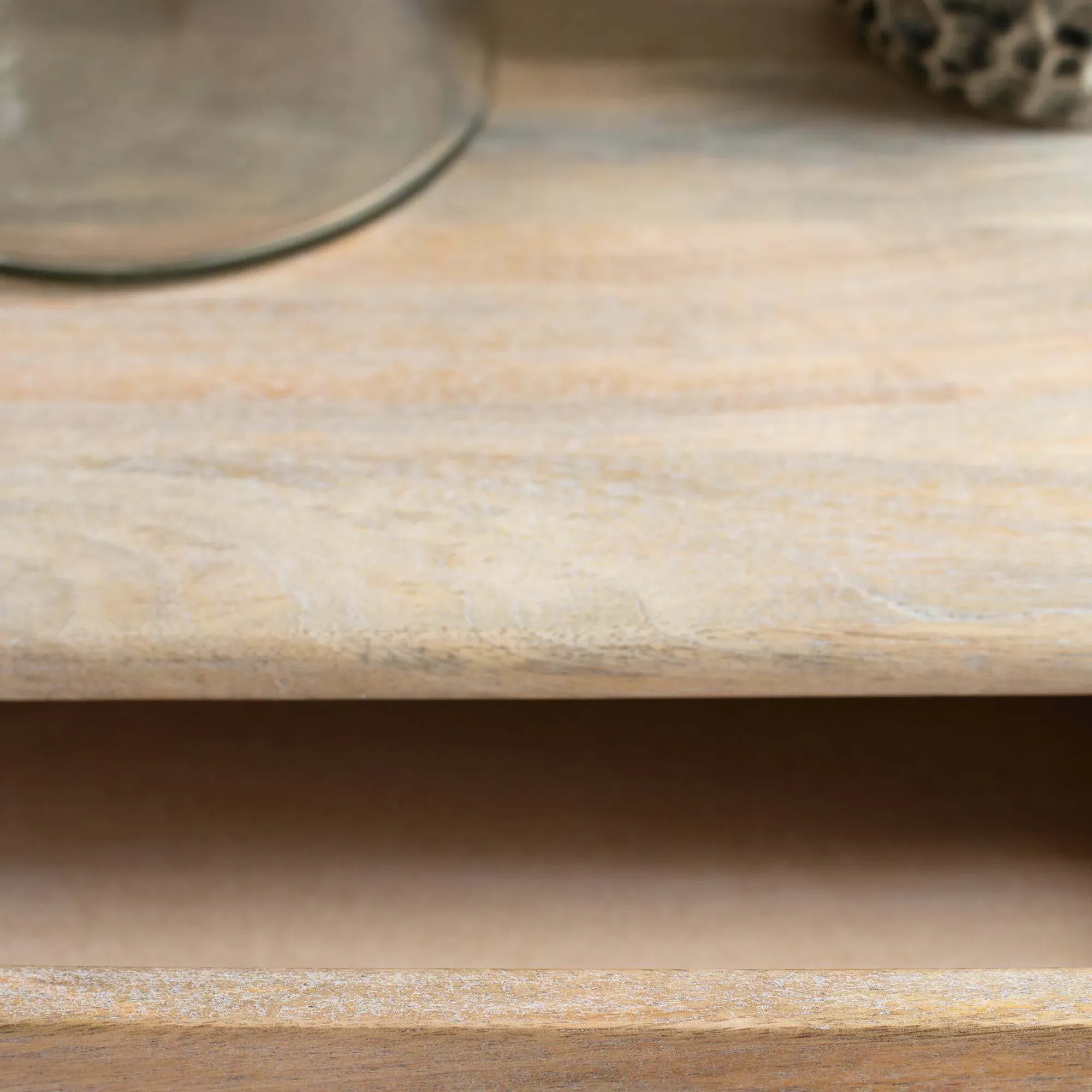 Berty Bedside Table - Whitewashed, Mango Wood