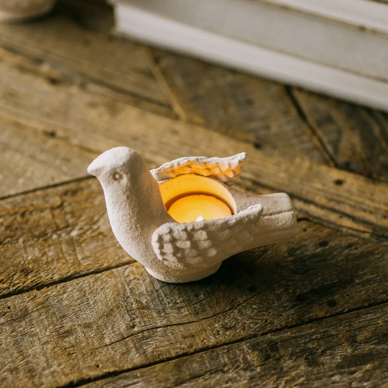 Bird Cement Tealight Holder