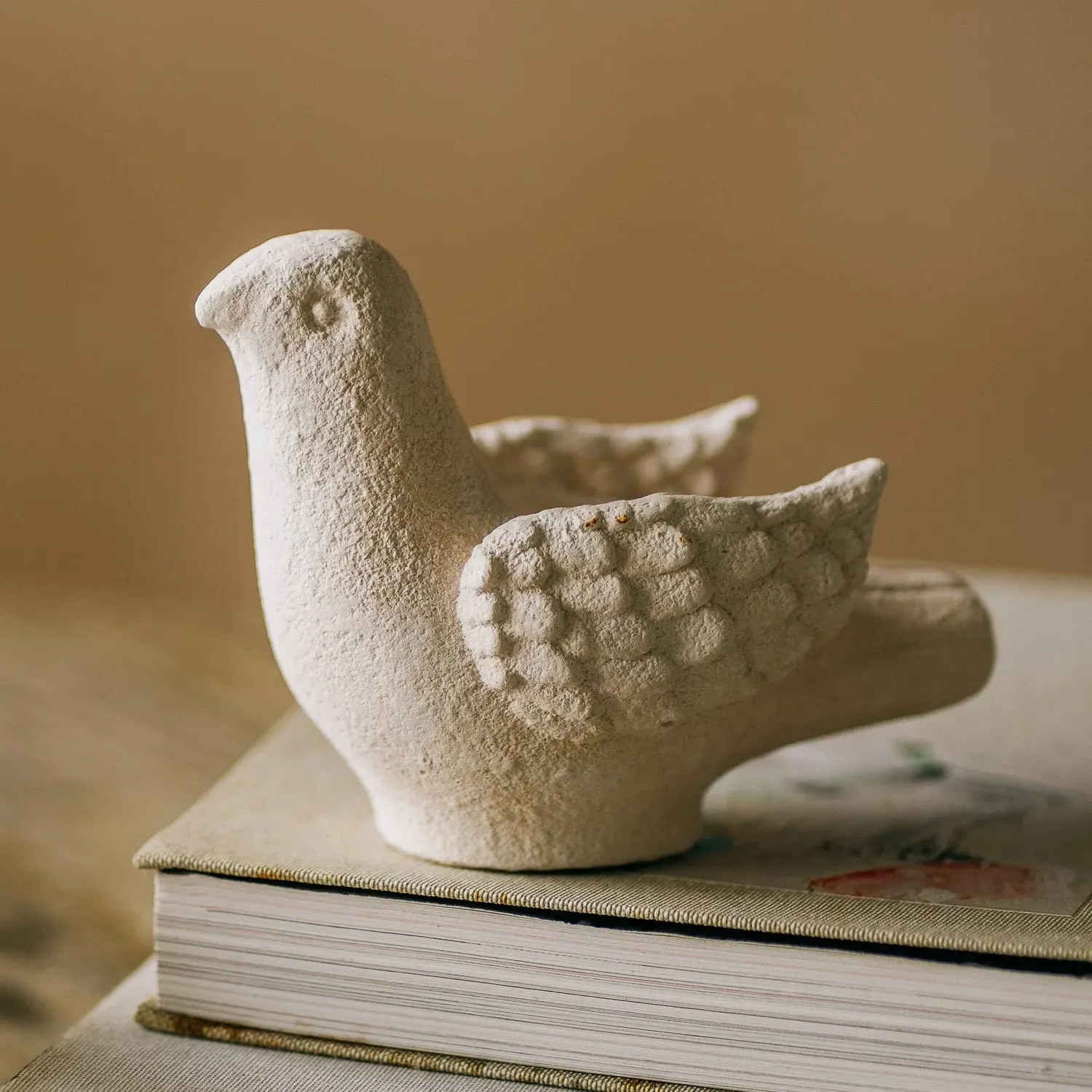 Bird Cement Tealight Holder