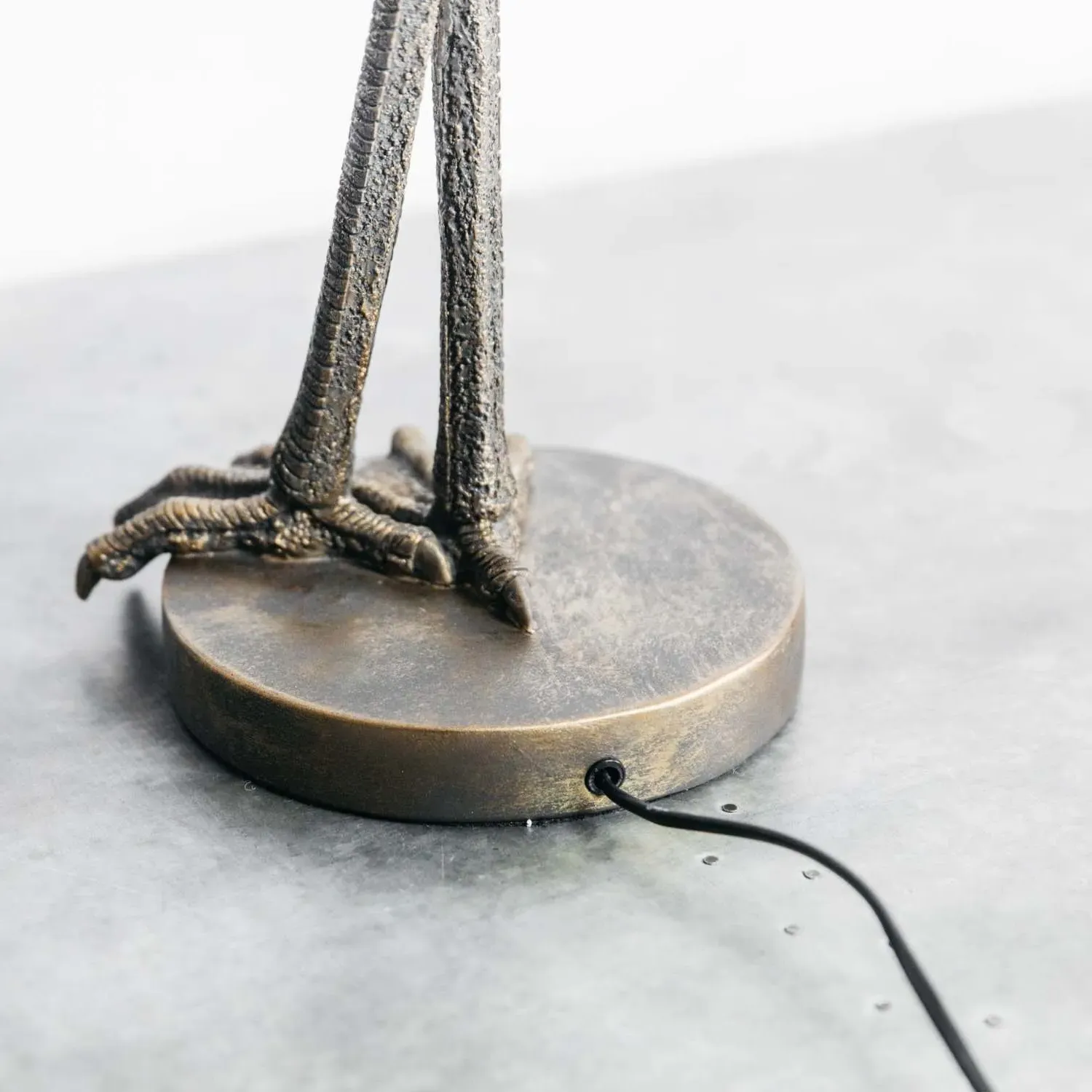 Bird Legs Table Lamp with Shade - Navy Blue, Bronze