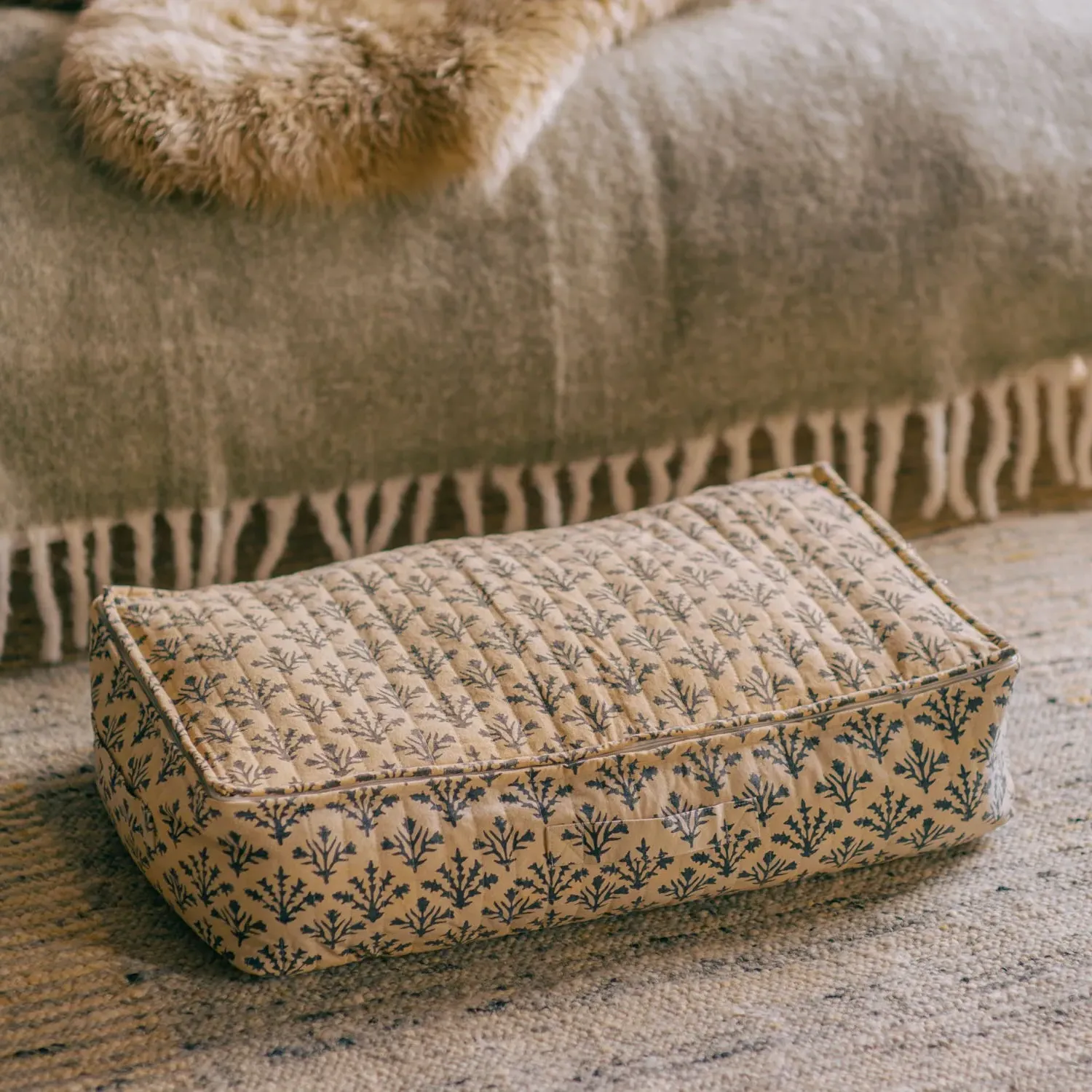 Black Coral Small Storage Bag - Black, Cotton Canvas image