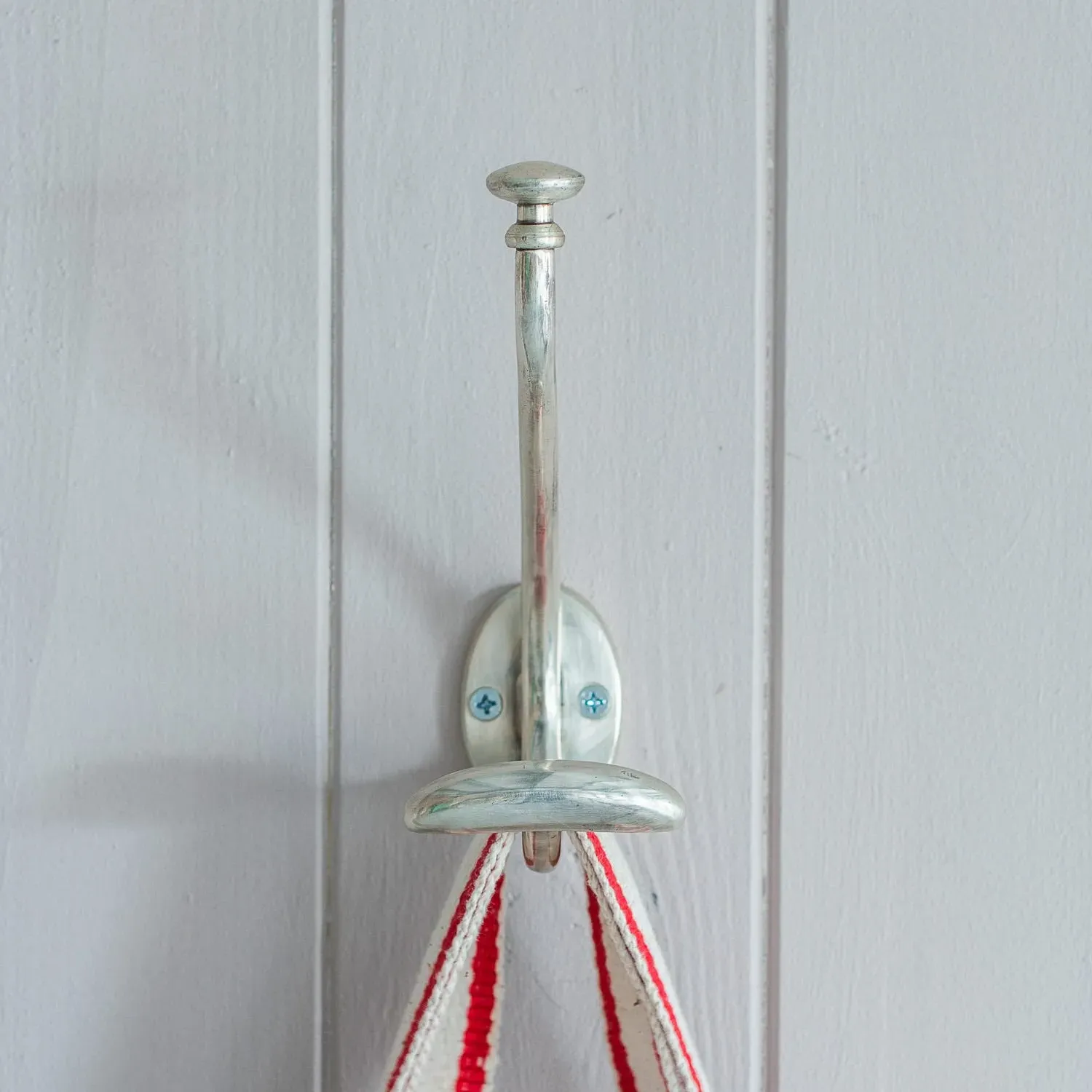 Blaise Single Wall Hook - Antique Silver, Brass