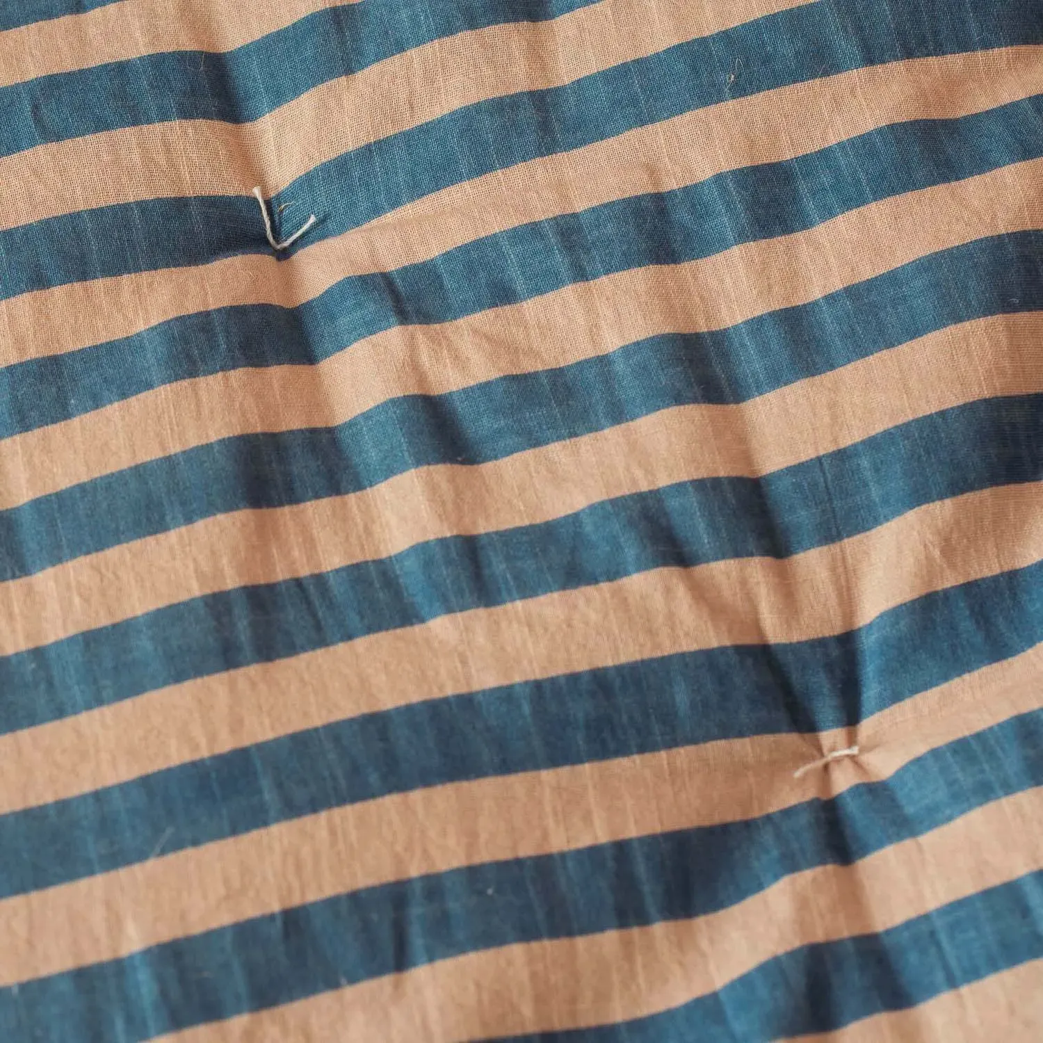 Blue Candy Stripe Small Seat Mat - Cotton