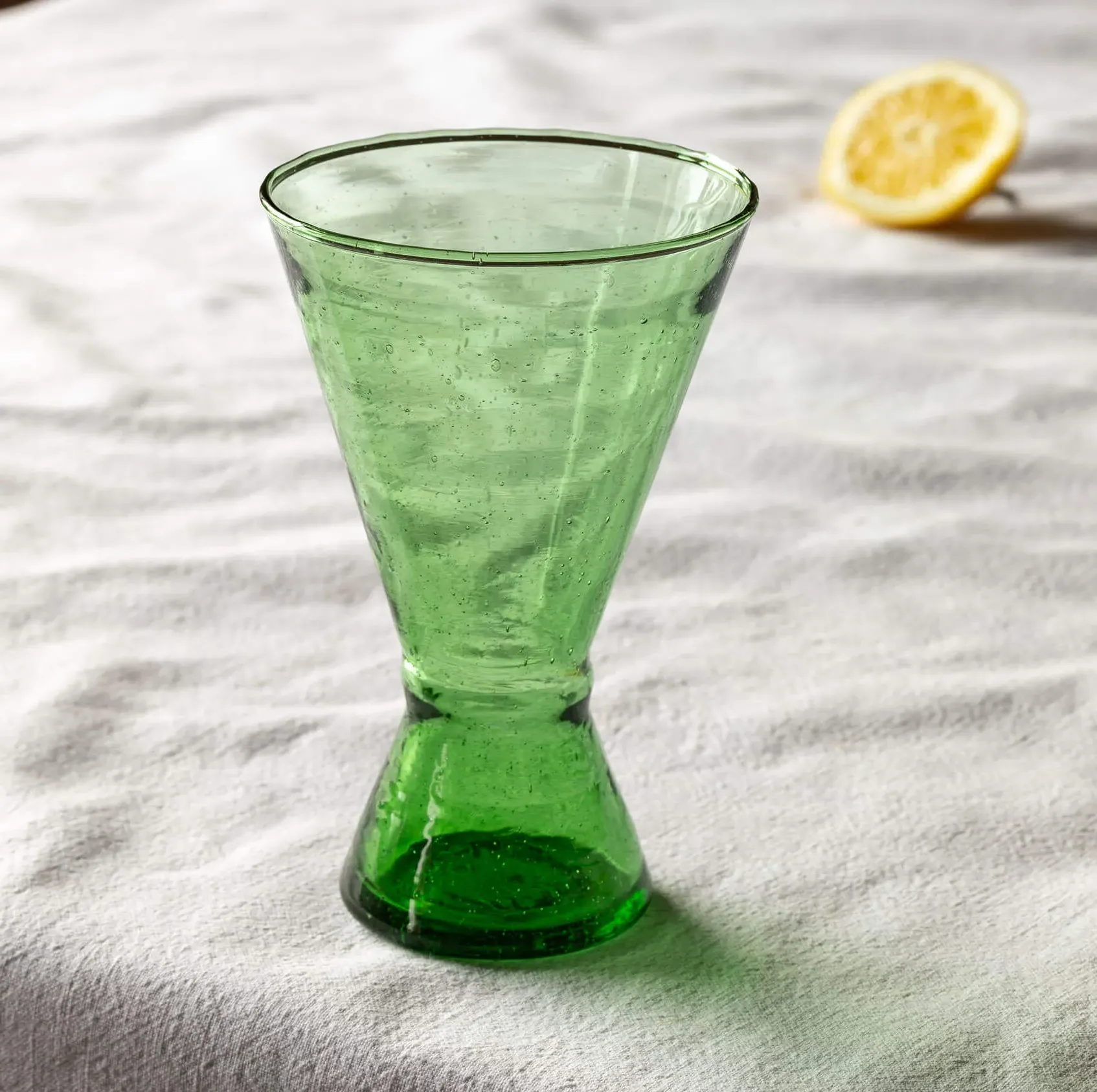 Blue Moroccan Martini Glass - Blue, Recycled Glass