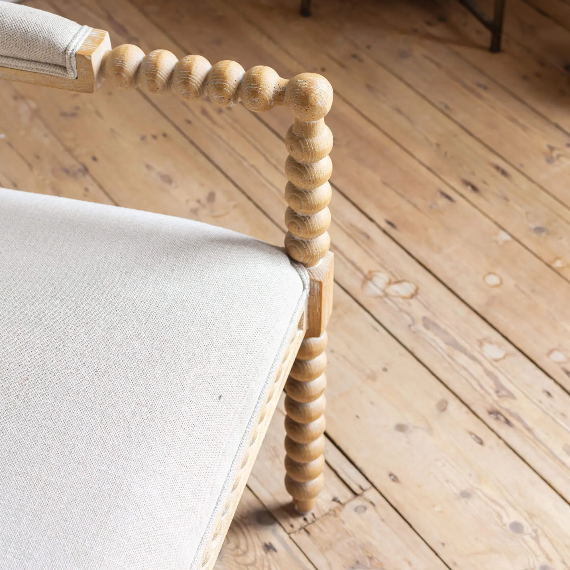 Bobbin Armchair - Natural, Linen