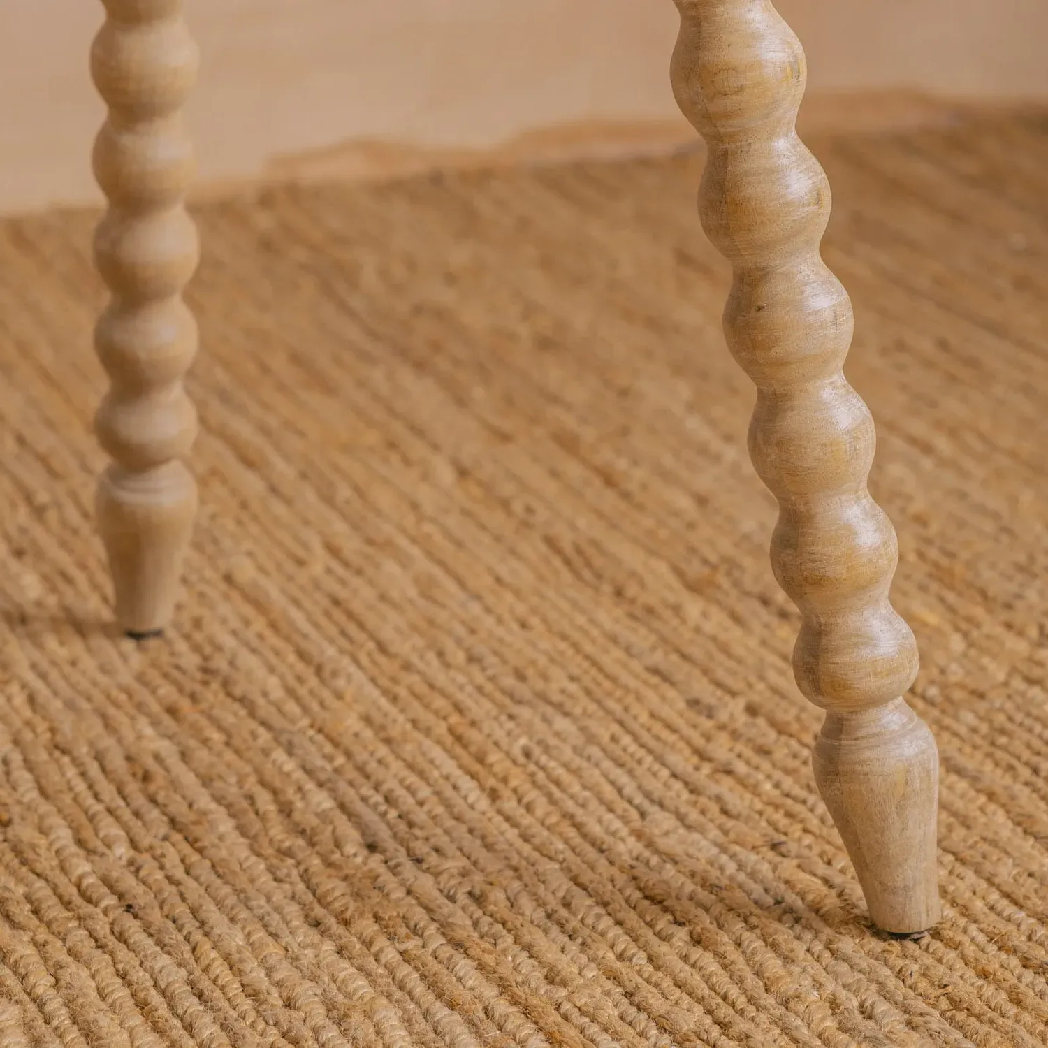 Bobbin Round Side Table - Natural, Mango Wood