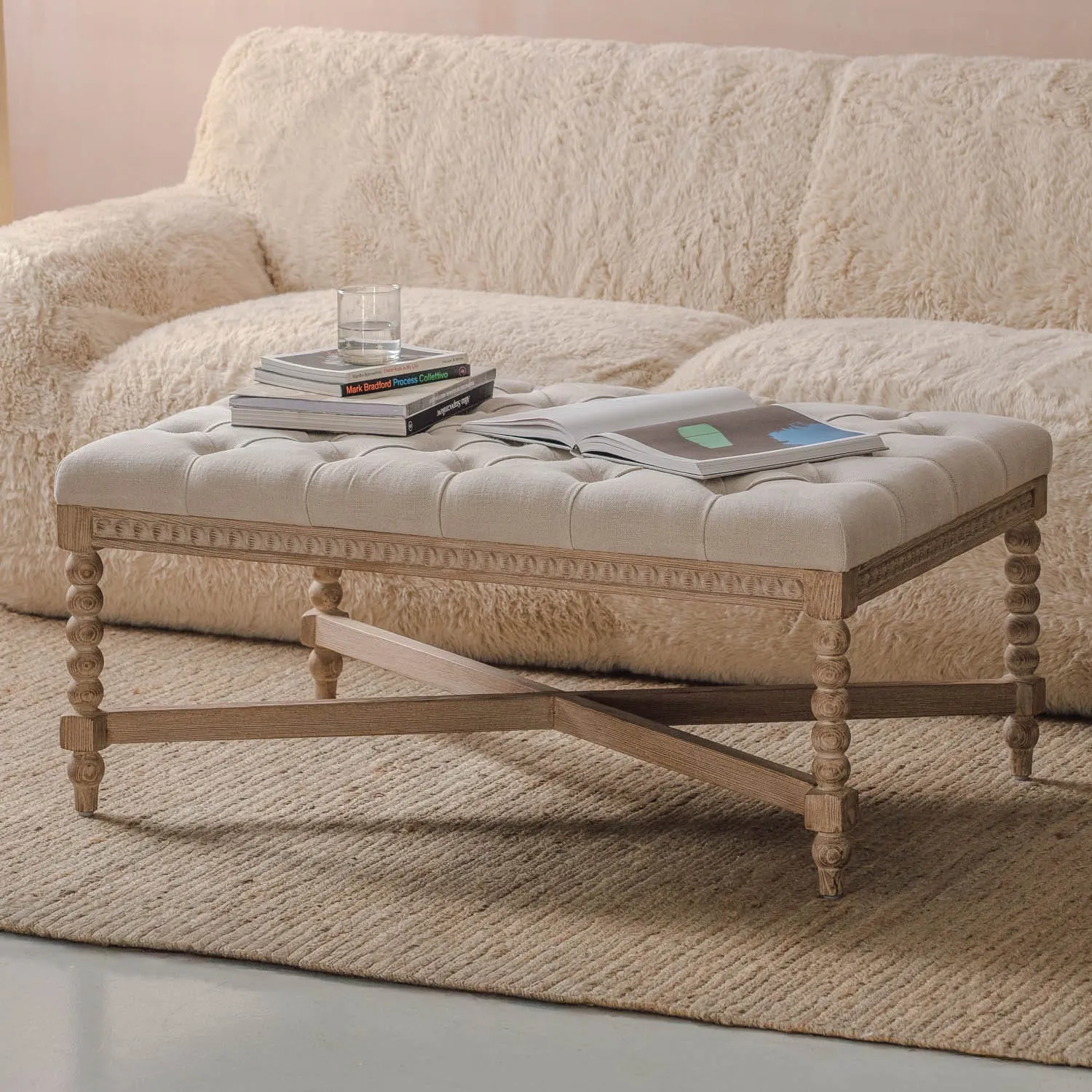 Bobbin Small Coffee Table - Natural, Linen image