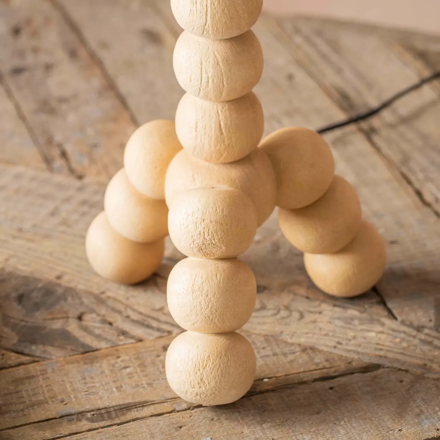 Bobbin Tripod Table Lamp - Natural, Mango Wood