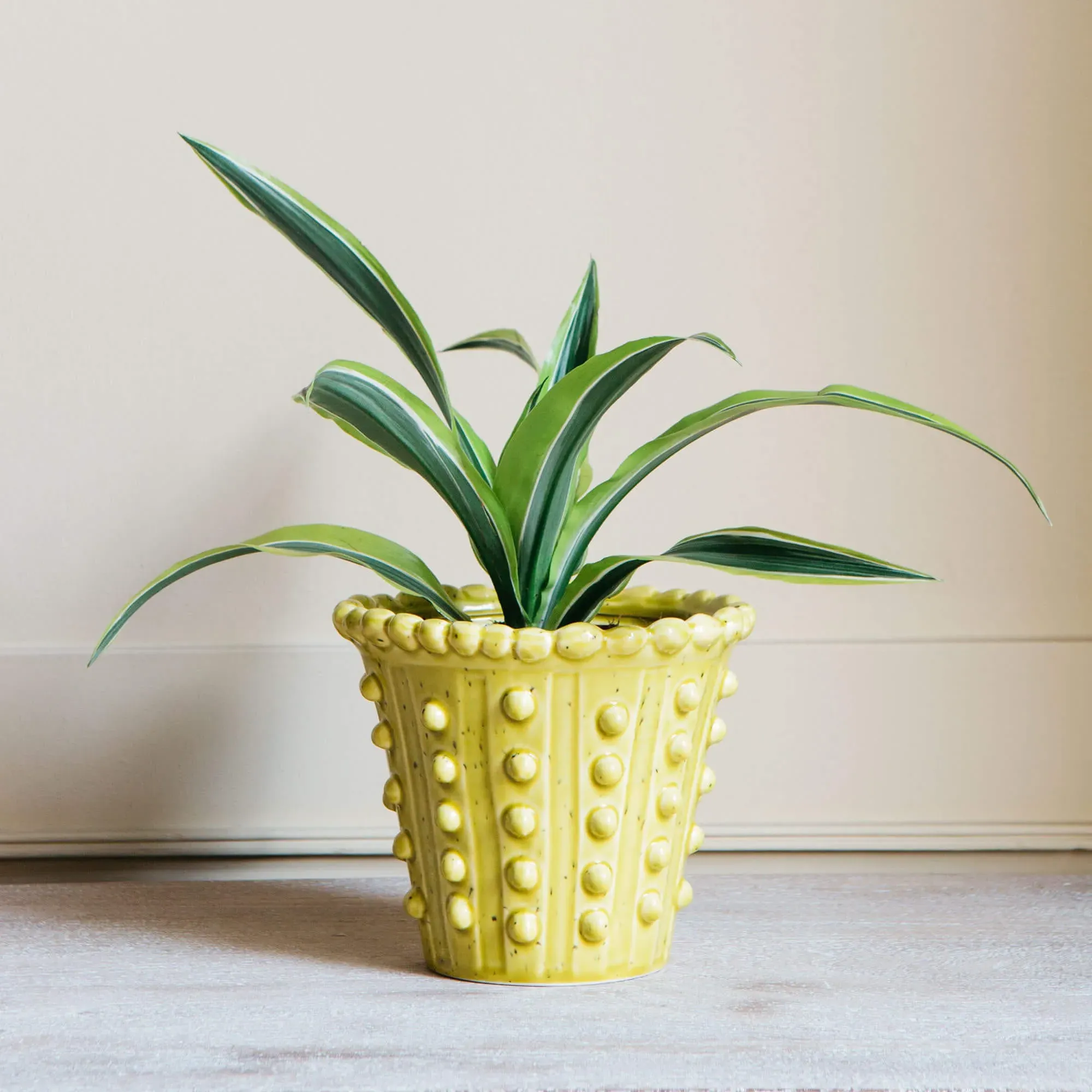 Bobble Plant Pot - Yellow, Ceramic