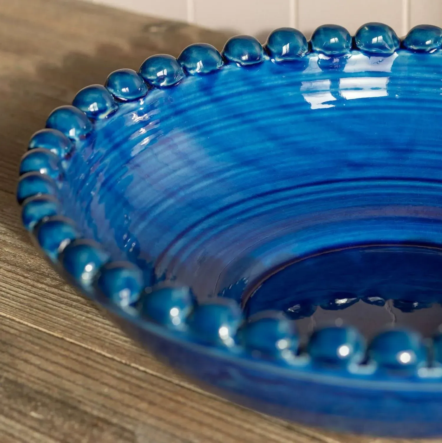 Bobble Serving Bowl - Blue, Ceramic