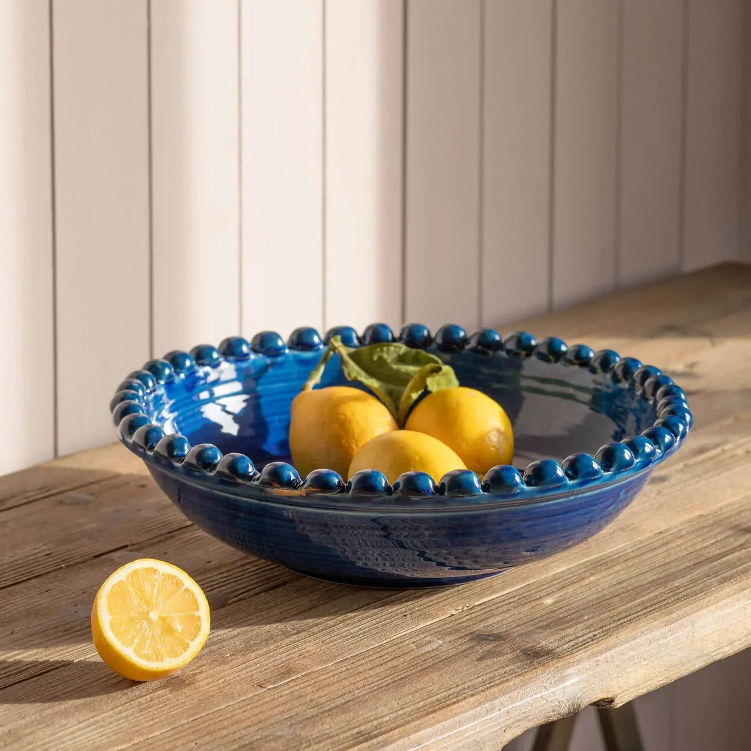 Bobble Serving Bowl - Blue, Ceramic image