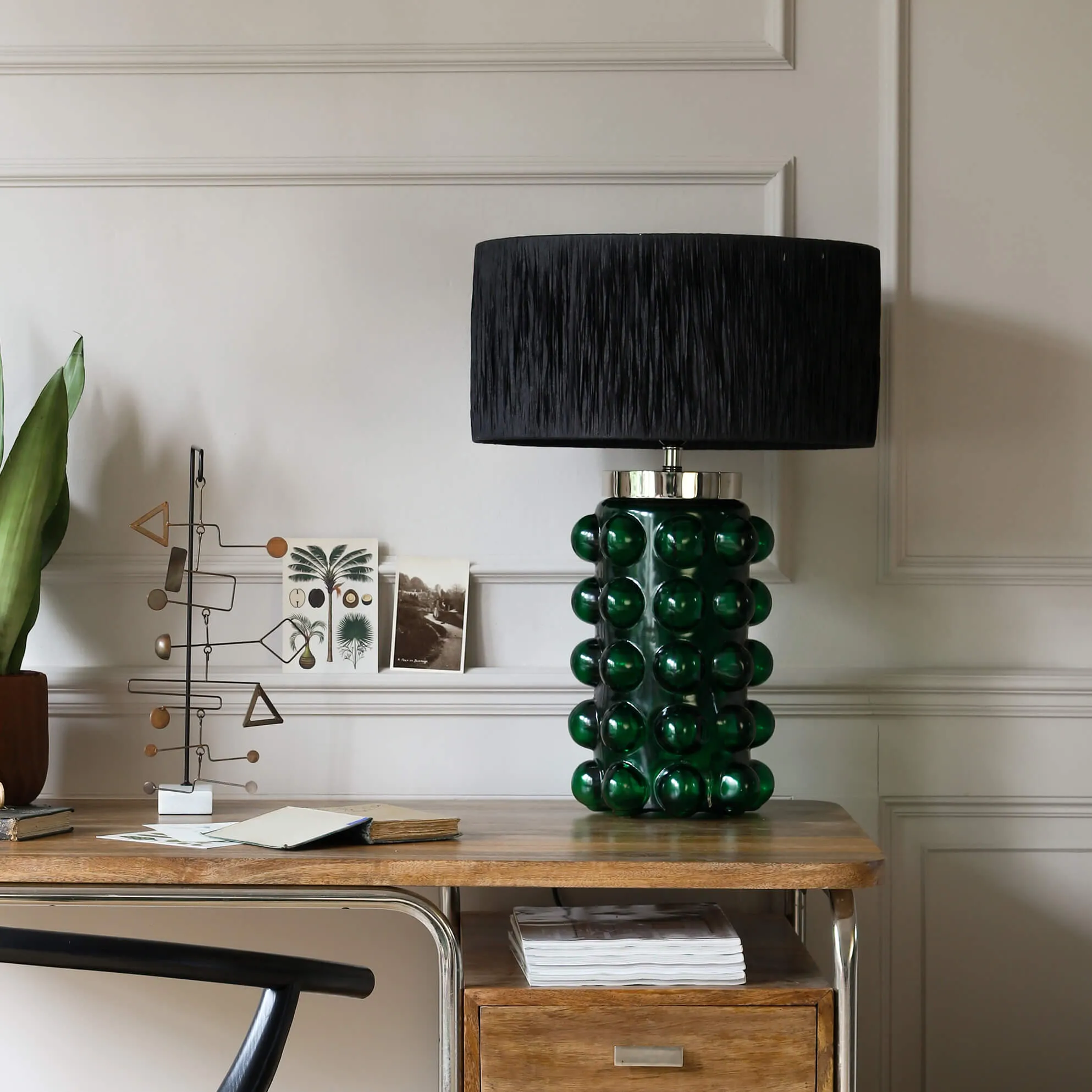 Bobble Table Lamp - Green, Glass