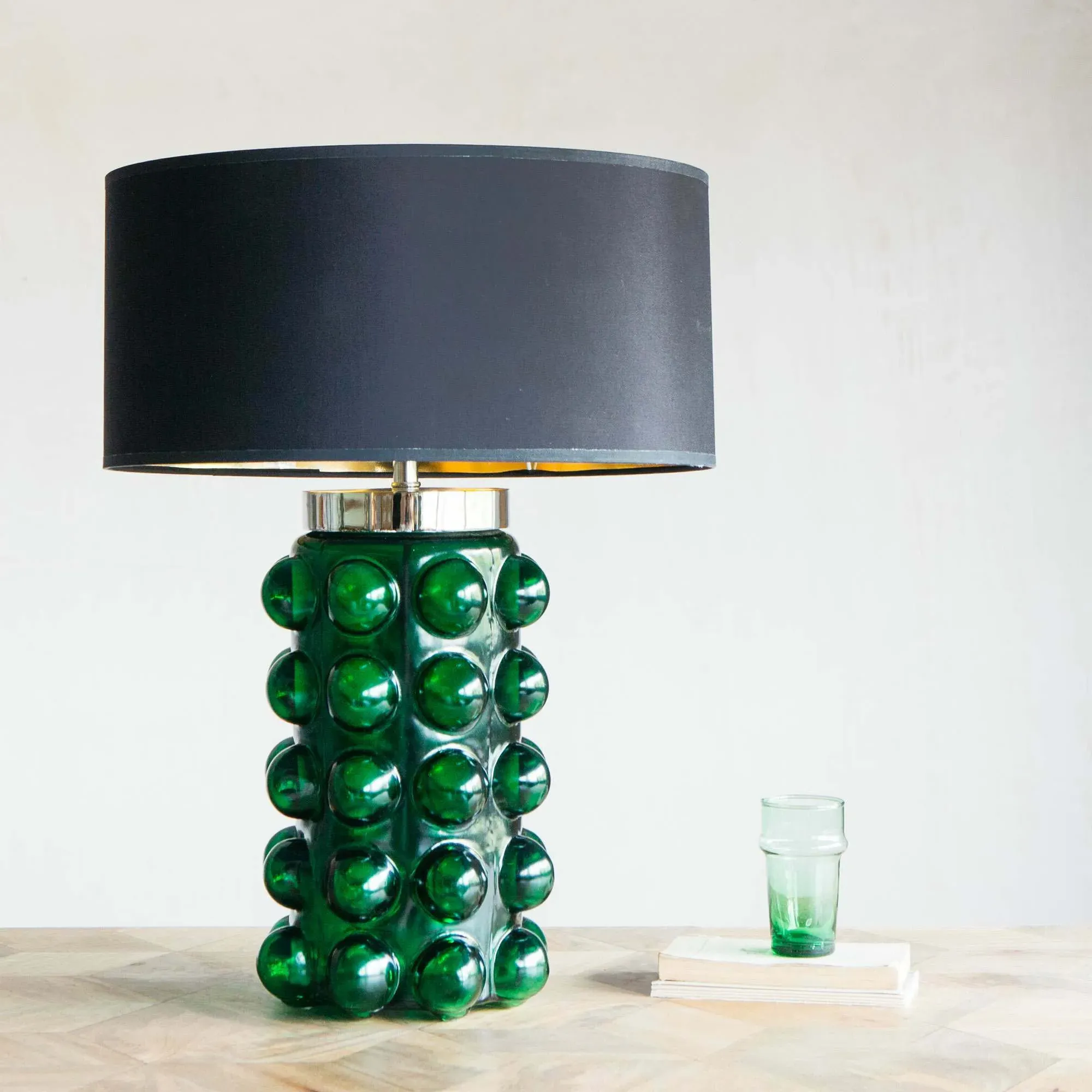 Bobble Table Lamp - Green, Glass image
