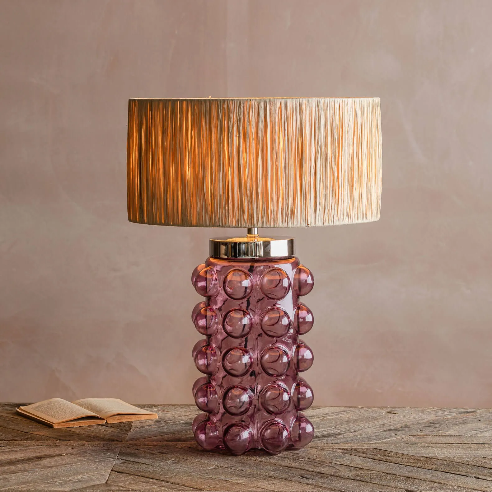 Bobble Table Lamp - Pink, Glass