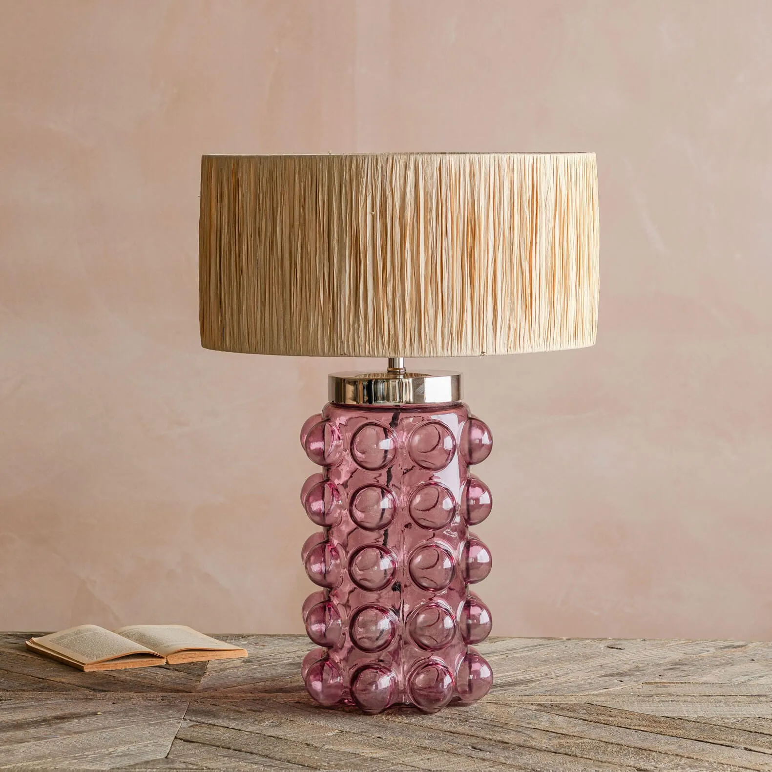 Bobble Table Lamp - Pink, Glass