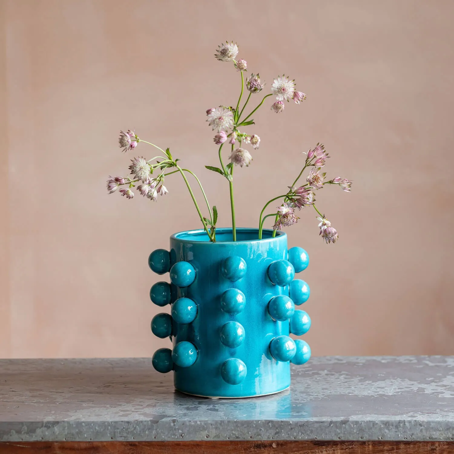 Bobble Vase - Teal, Stoneware image