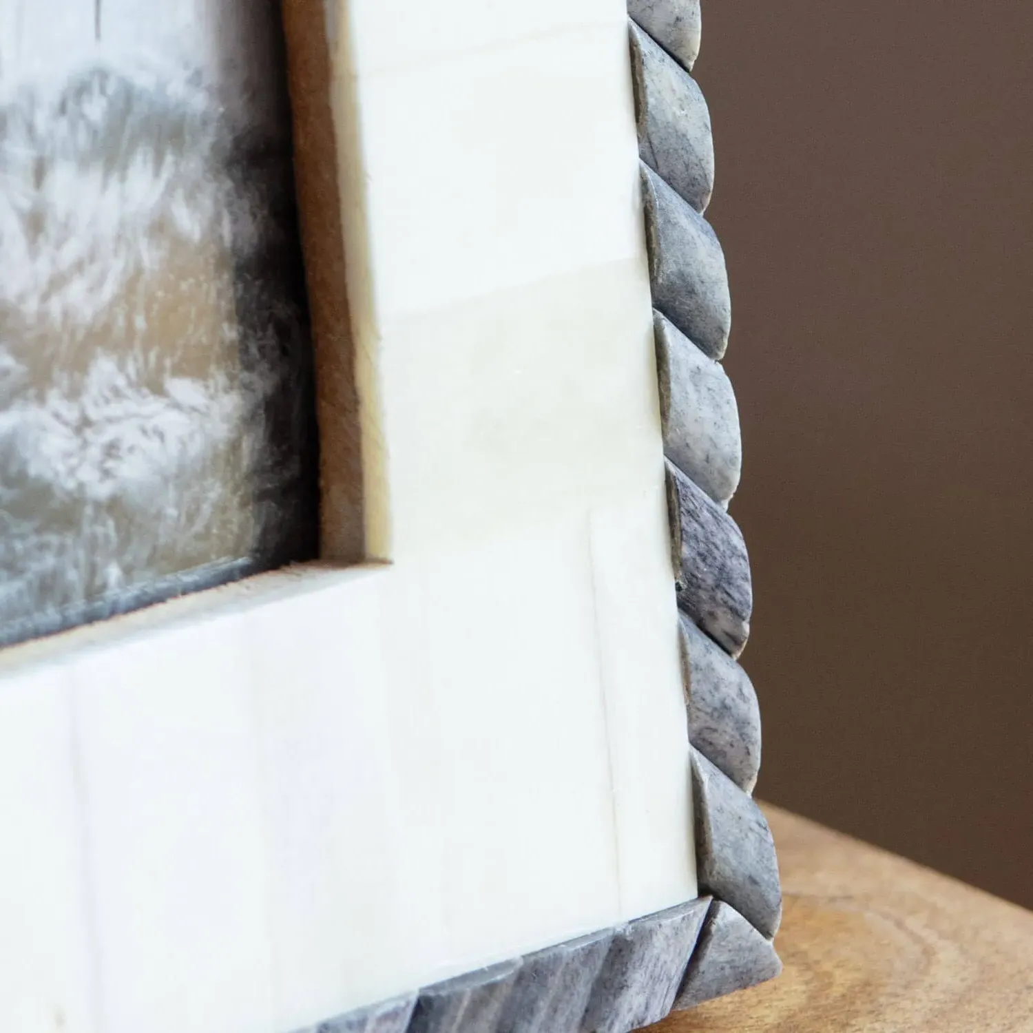 Bone Frame with Grey Lipping