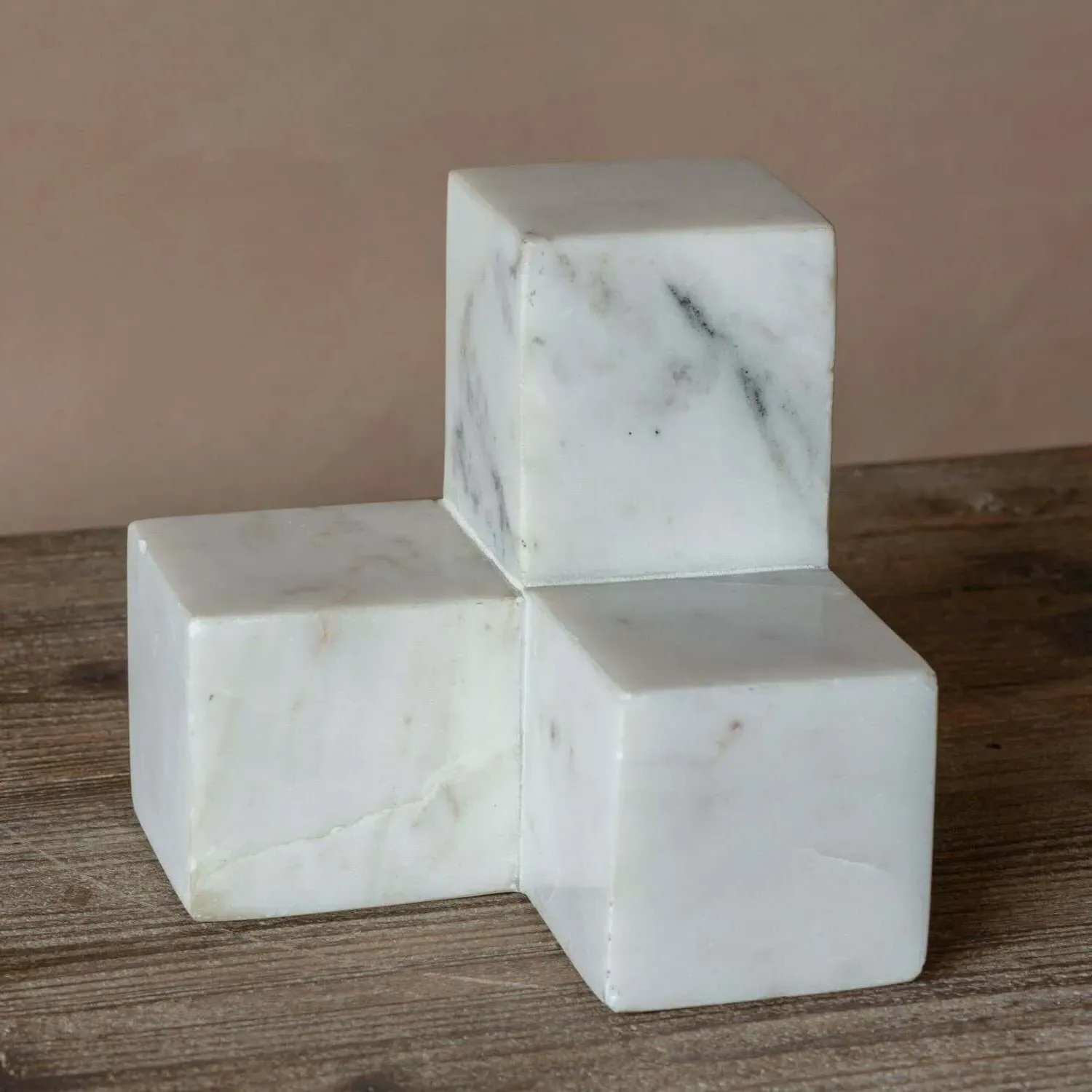 Bookends - White, Marble