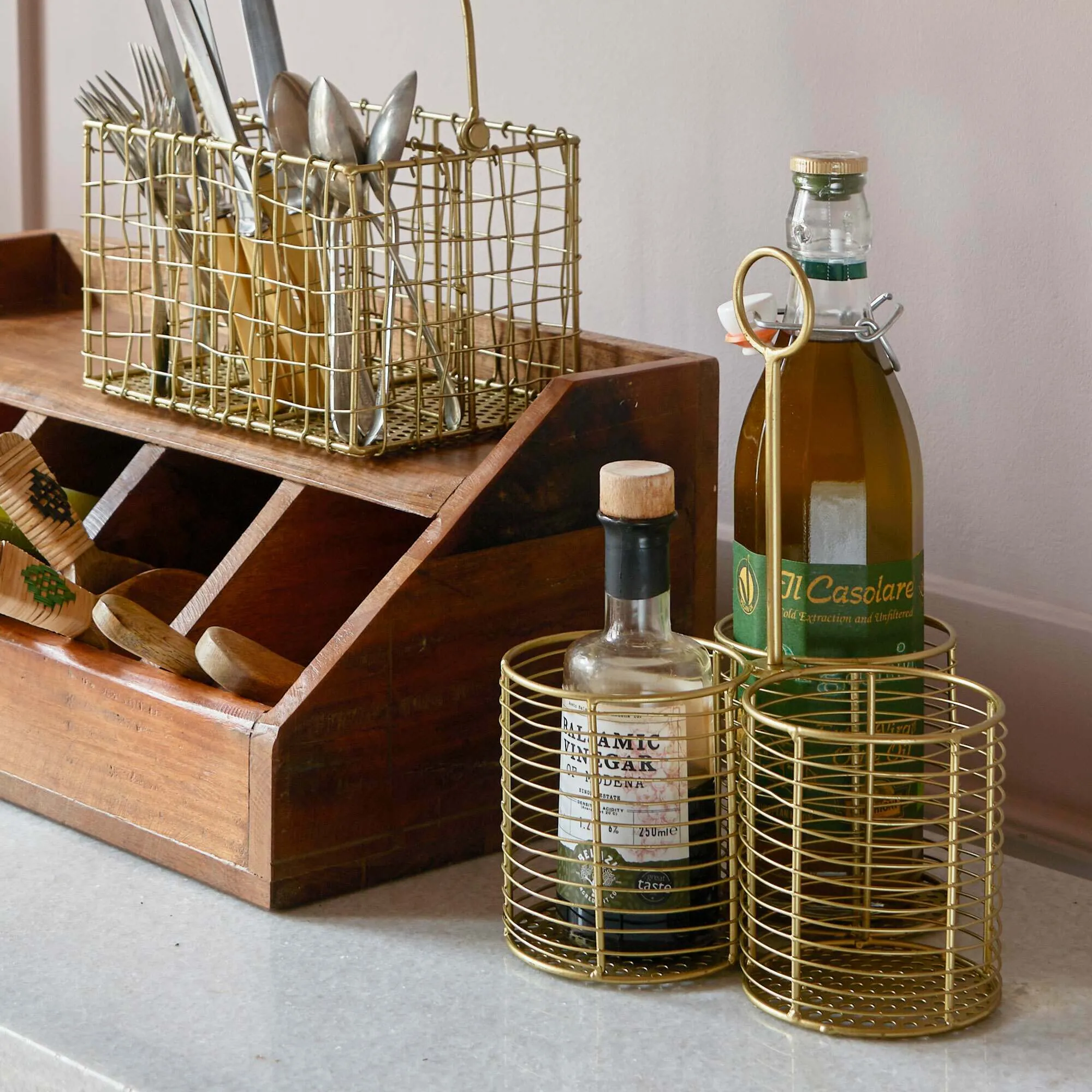 Bottle Holder - Antique Brass image