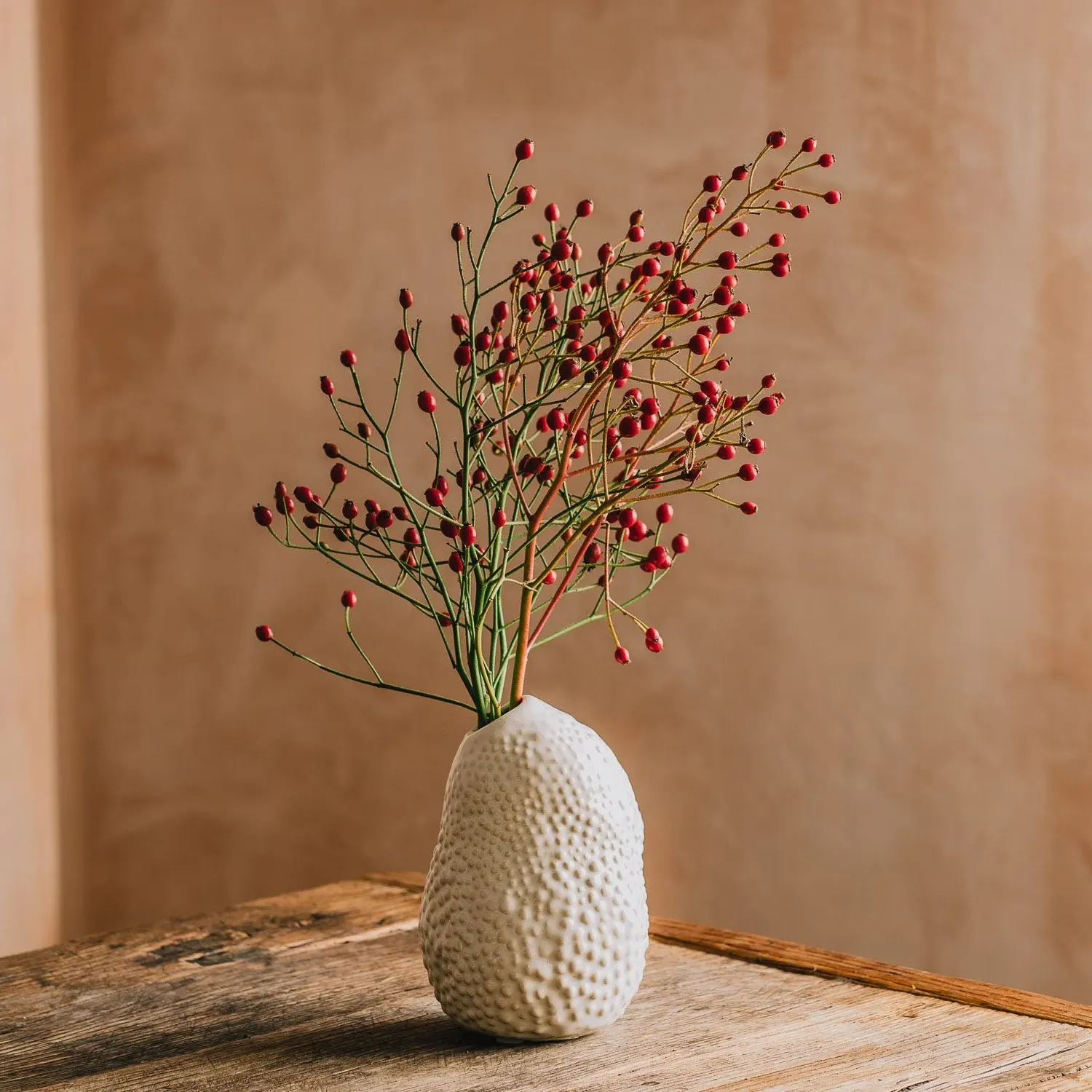 Boulder Coral Vase - Off-White, Ceramic