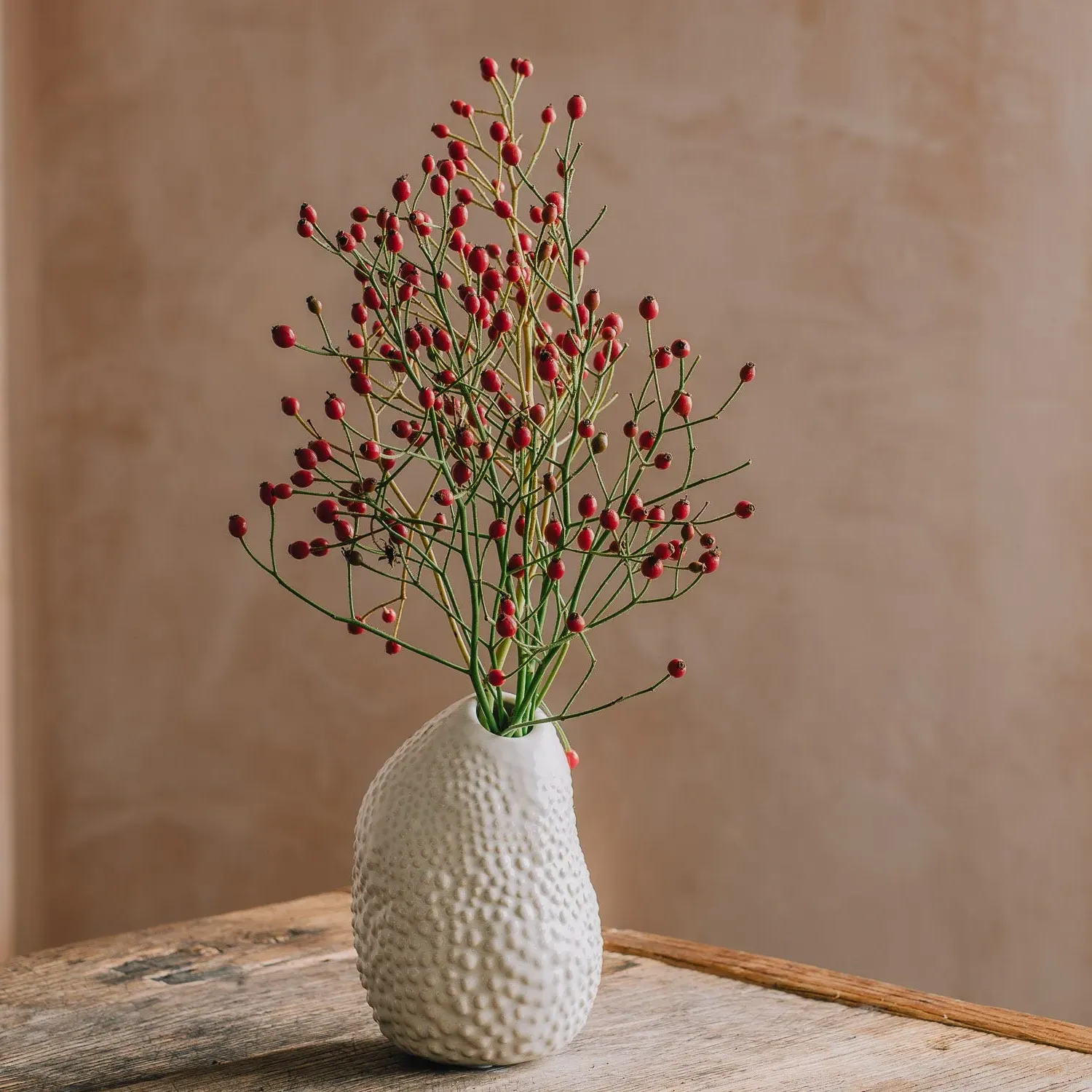 Boulder Coral Vase - Off-White, Ceramic image