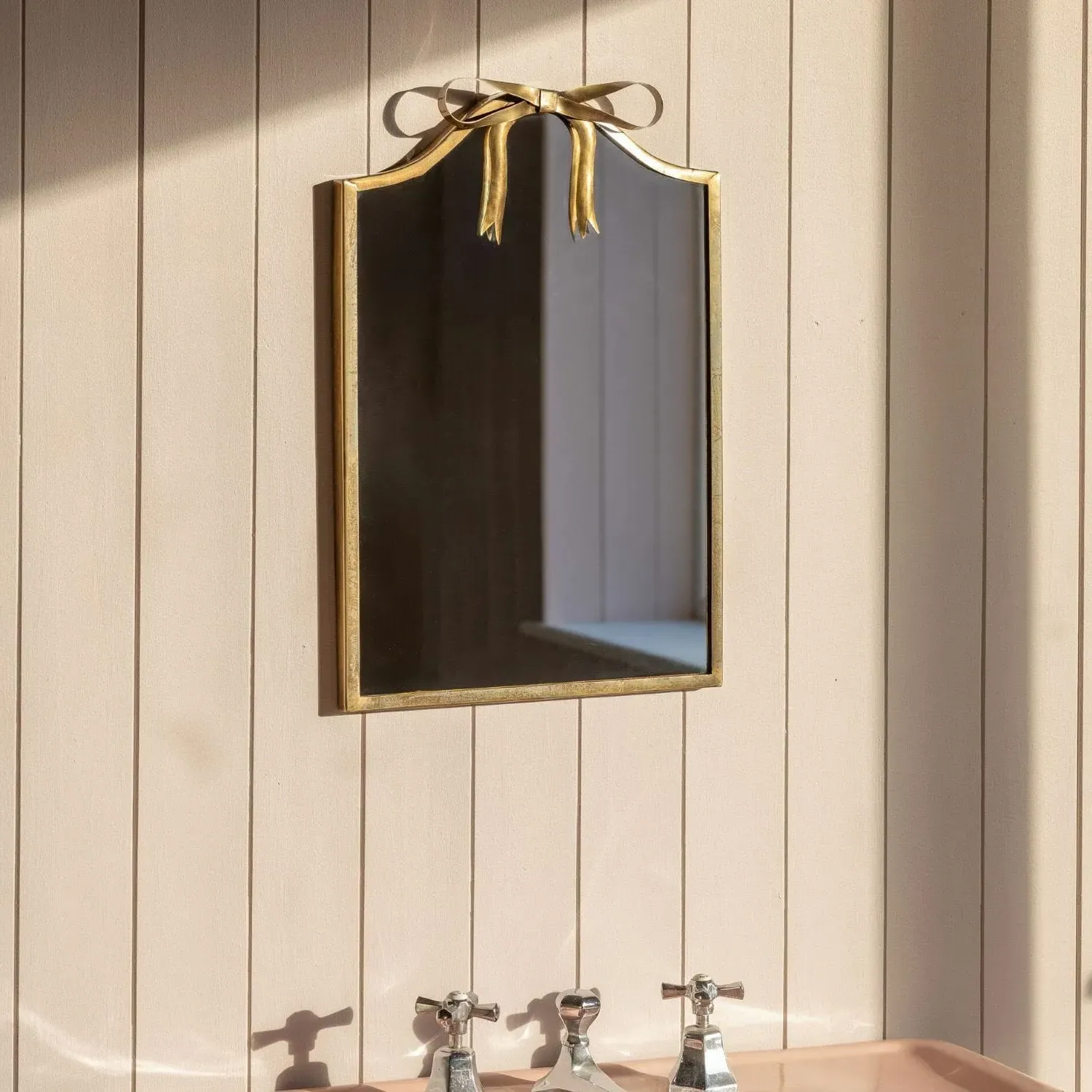 Bow Wall Mirror - Antique Brass image