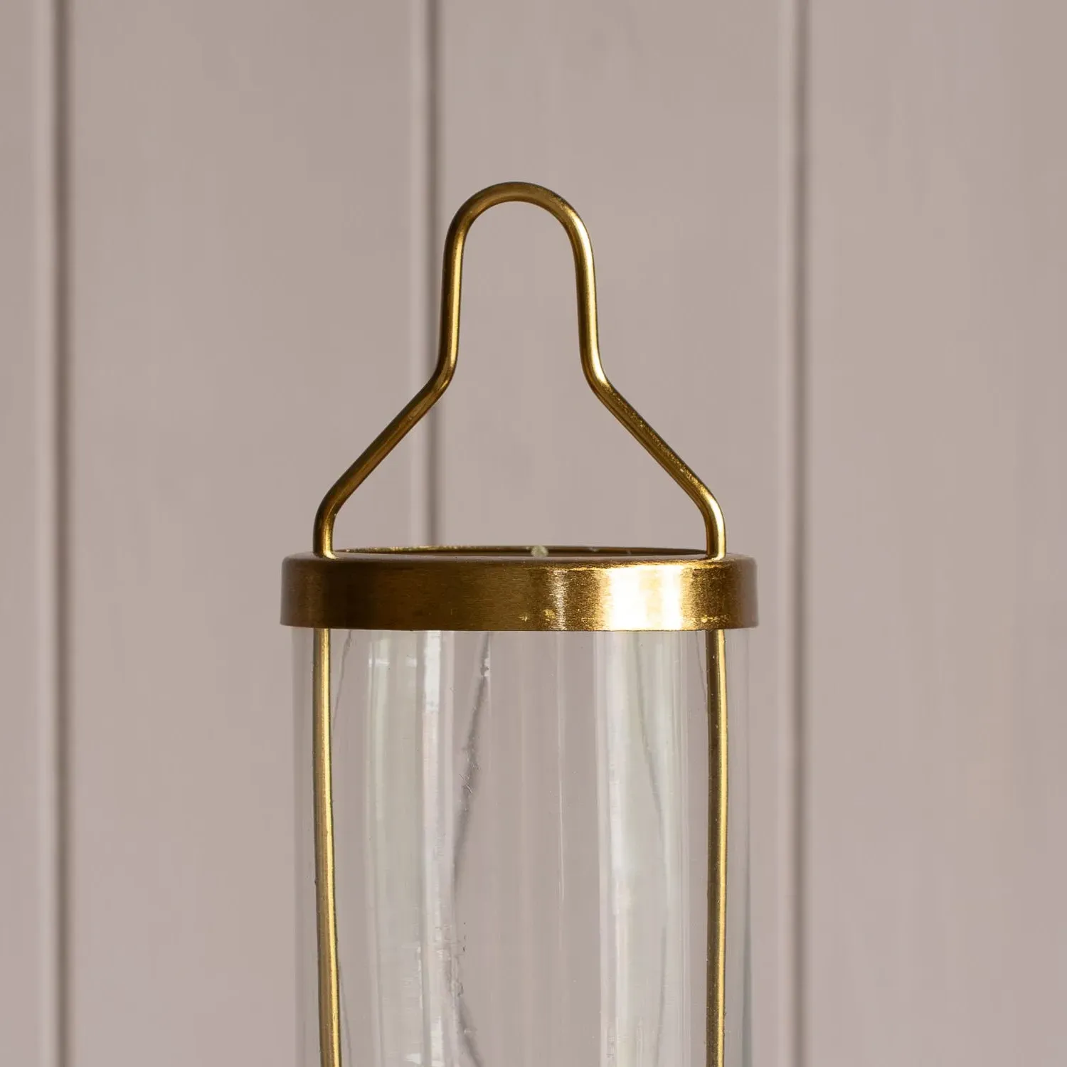 Brass Hanging Glass Candle Holder - Brass