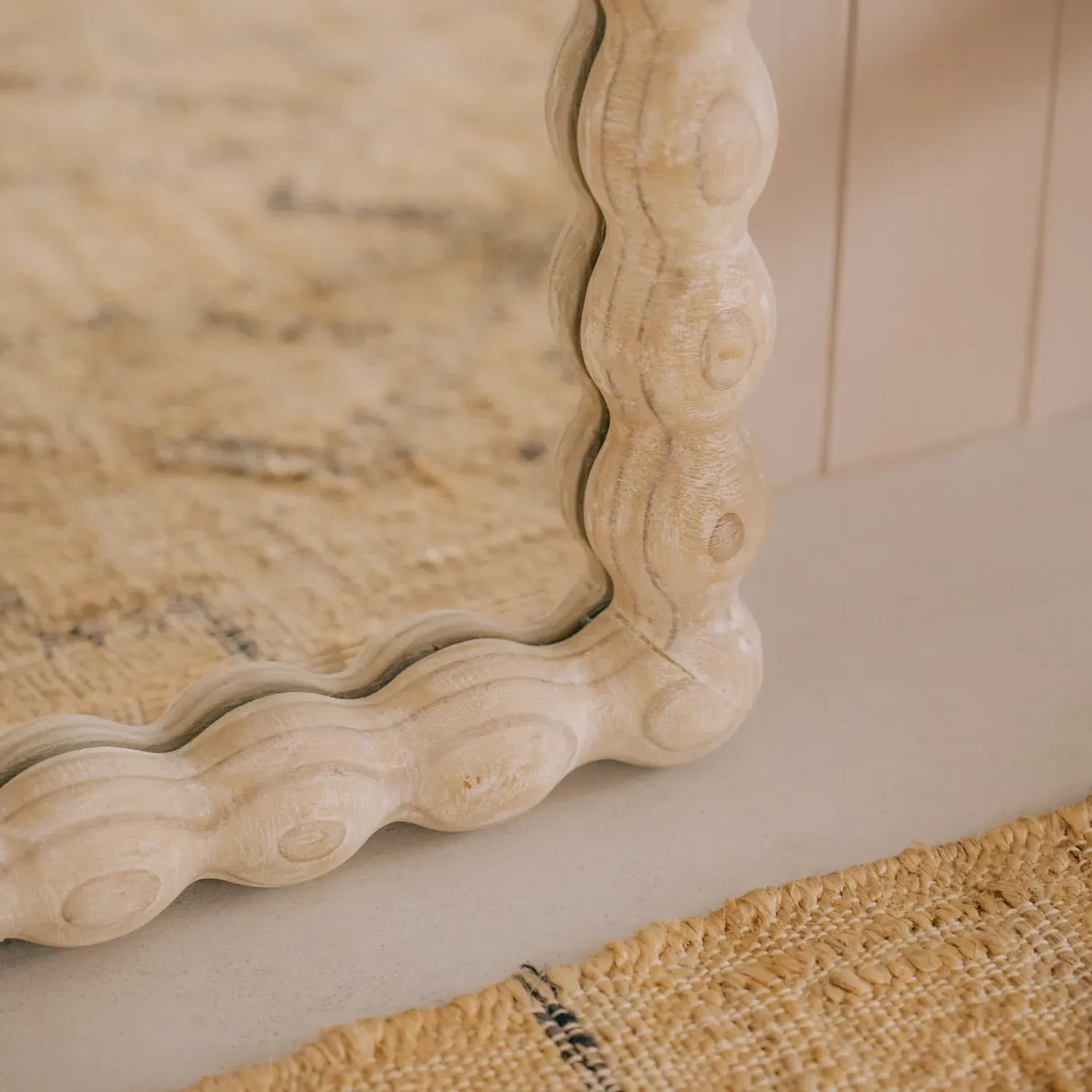 Briar Floor Mirror - Natural, Pine Wood